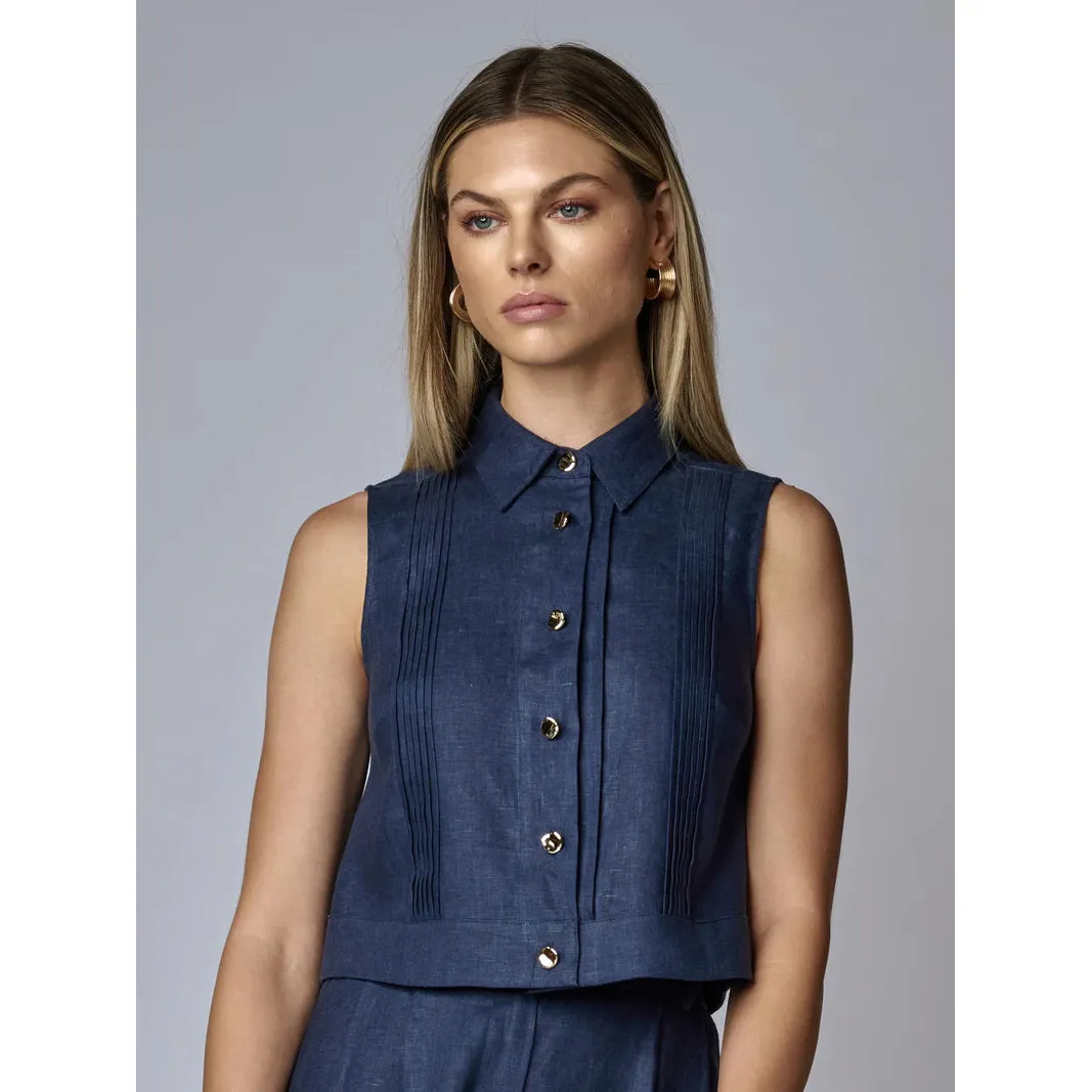 Vera Top Indigo