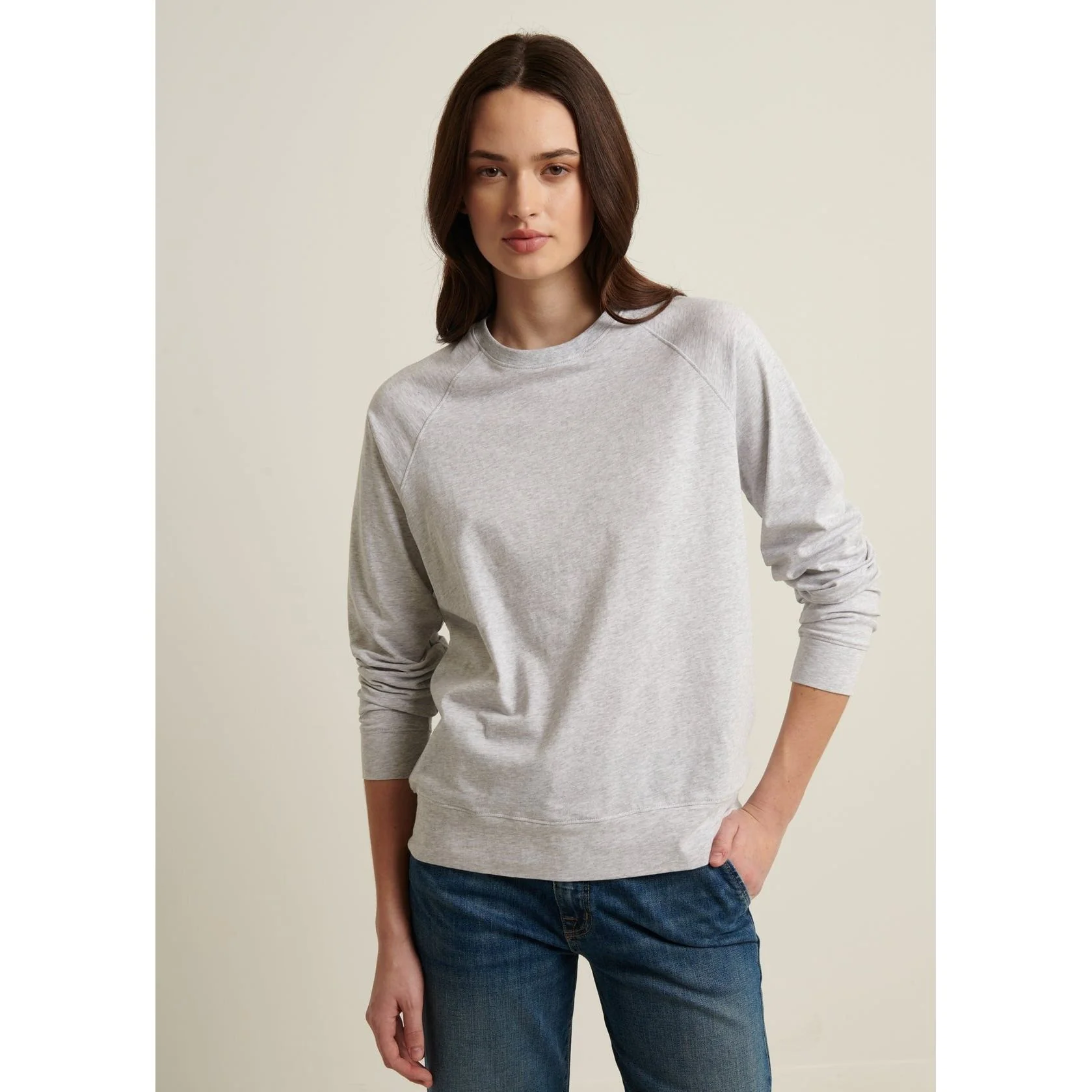 Pima Cotton Stretched Oversized Sweatshirt Ghost