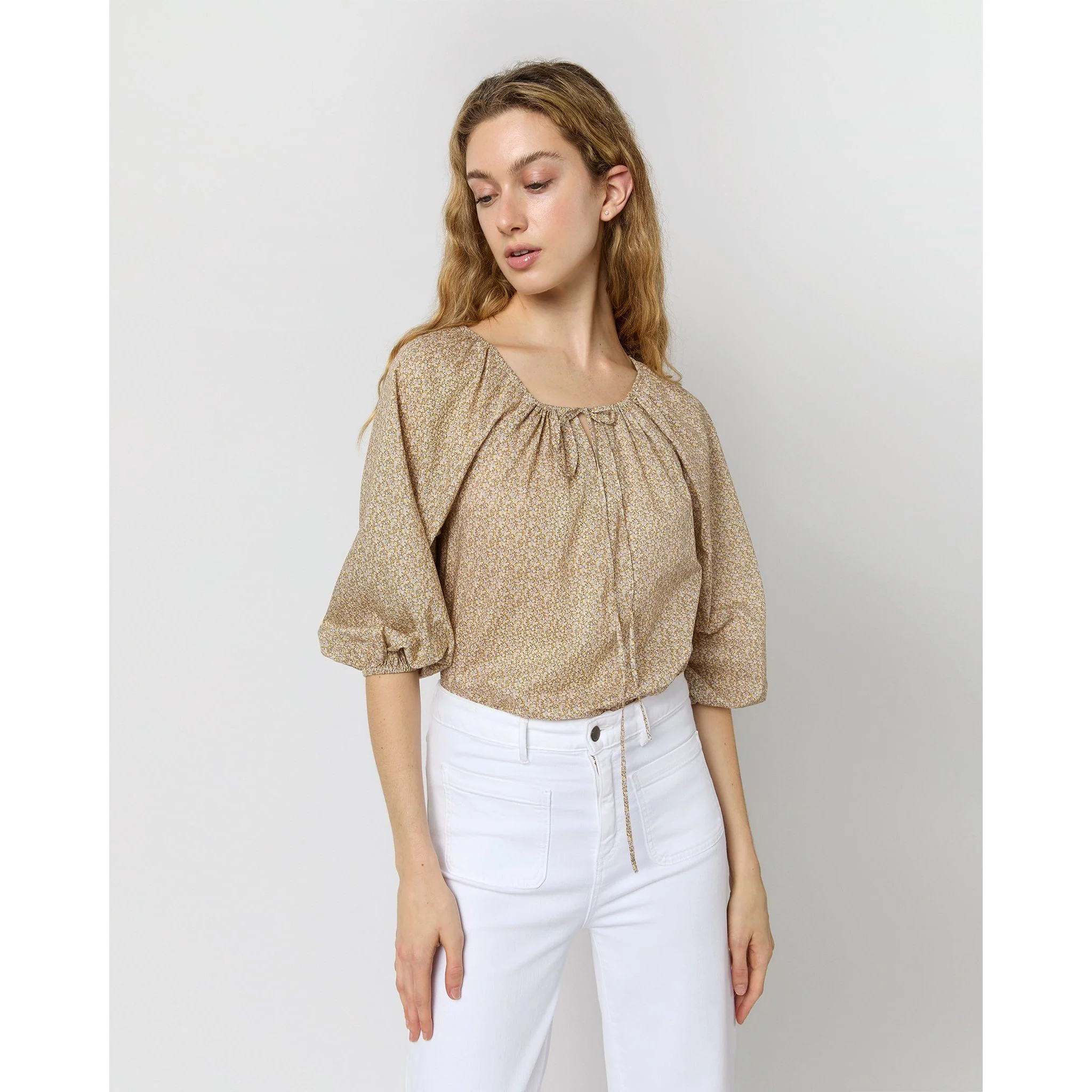 Victoria Blouse Yellow Pepper Liberty Fabric