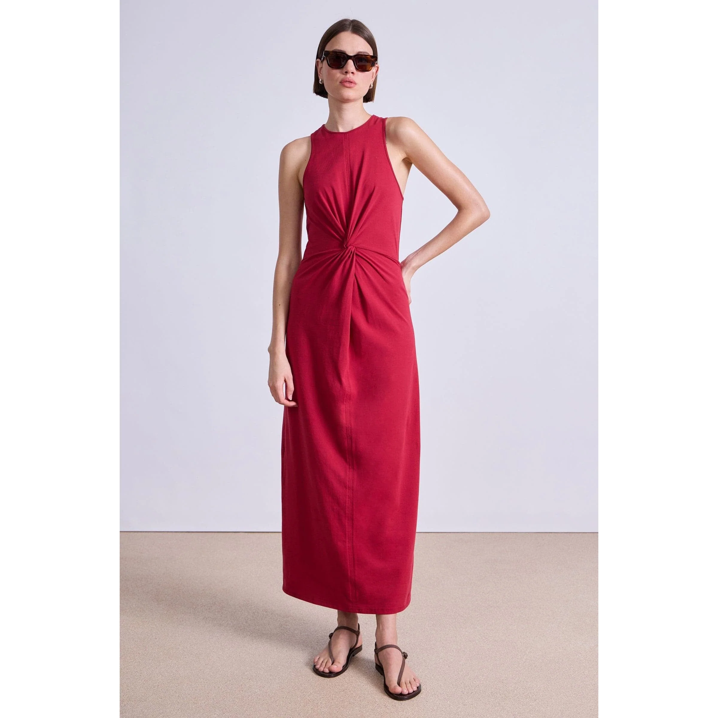 Magna Twisted Tank Dress Rumba Red