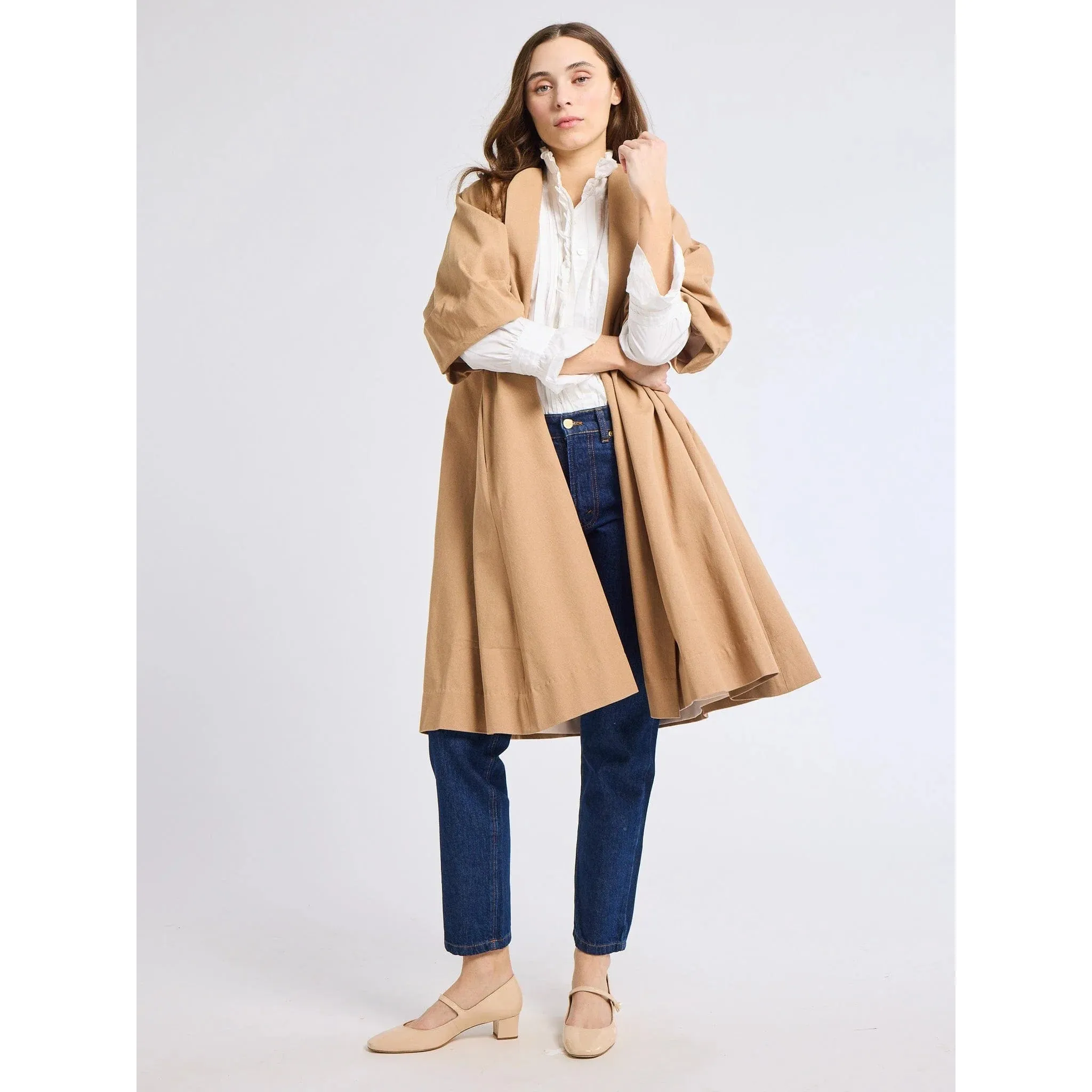 Josephine Coat in Almond