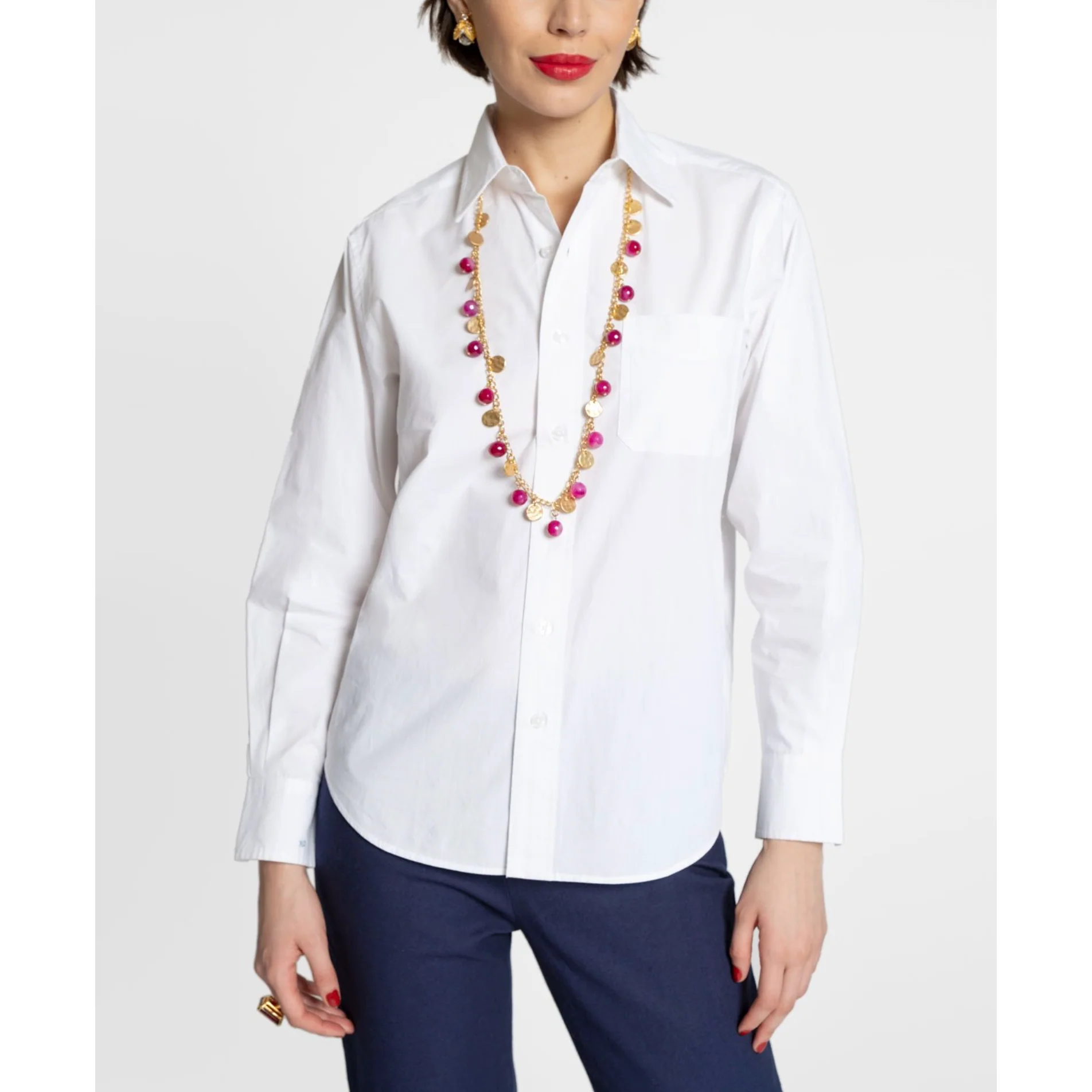 Perfect White Button Down Cotton Poplin White