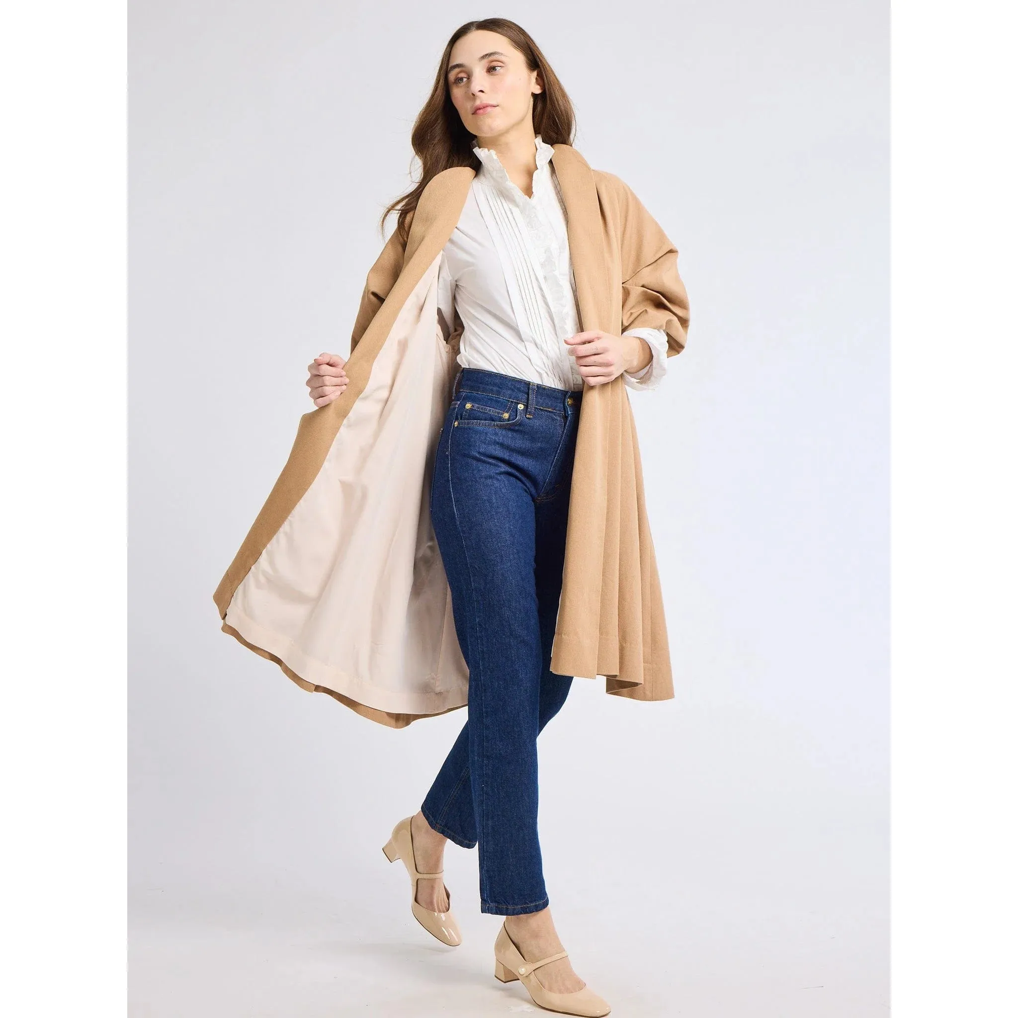 Josephine Coat in Almond