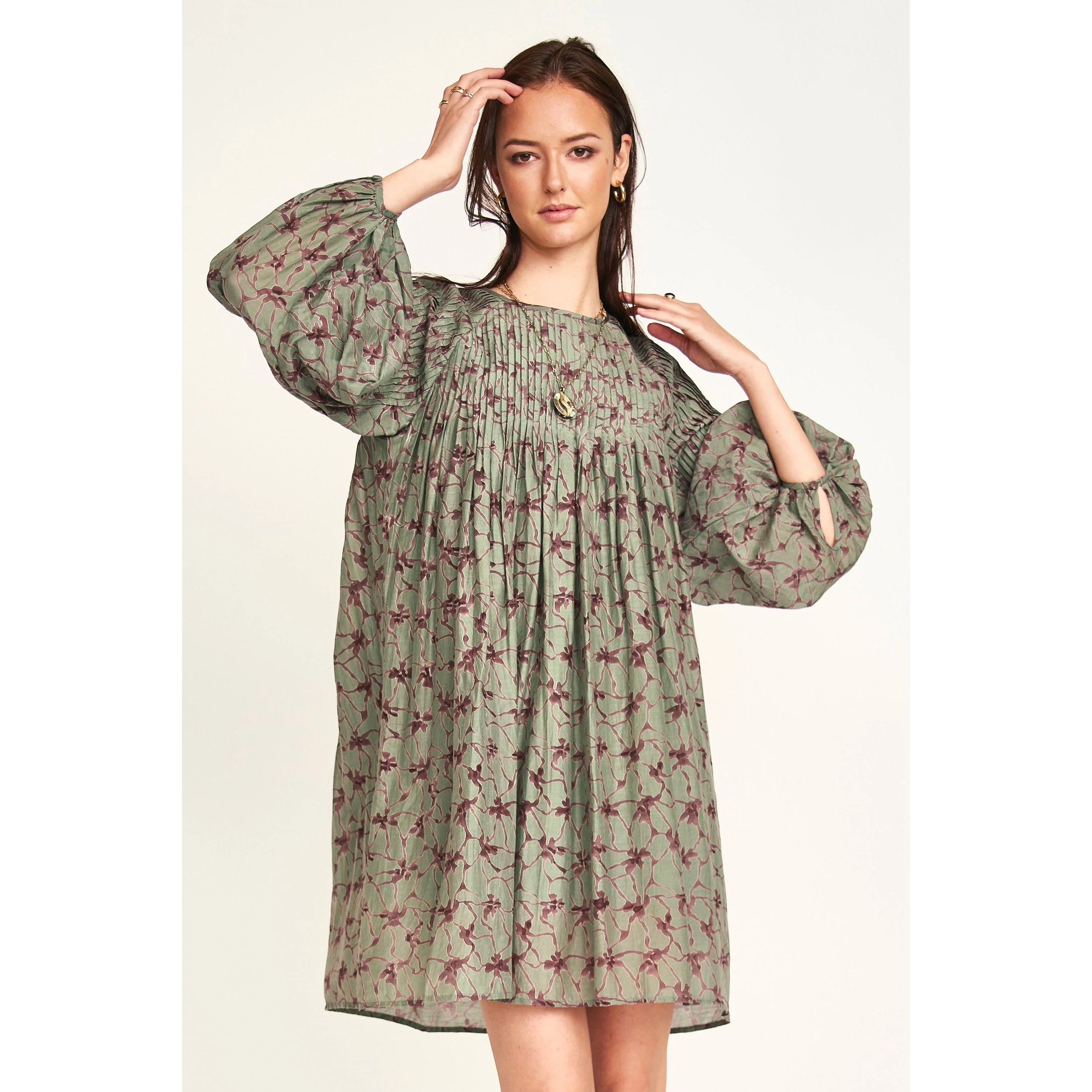 Kerala Dress in Shadow Kudzu