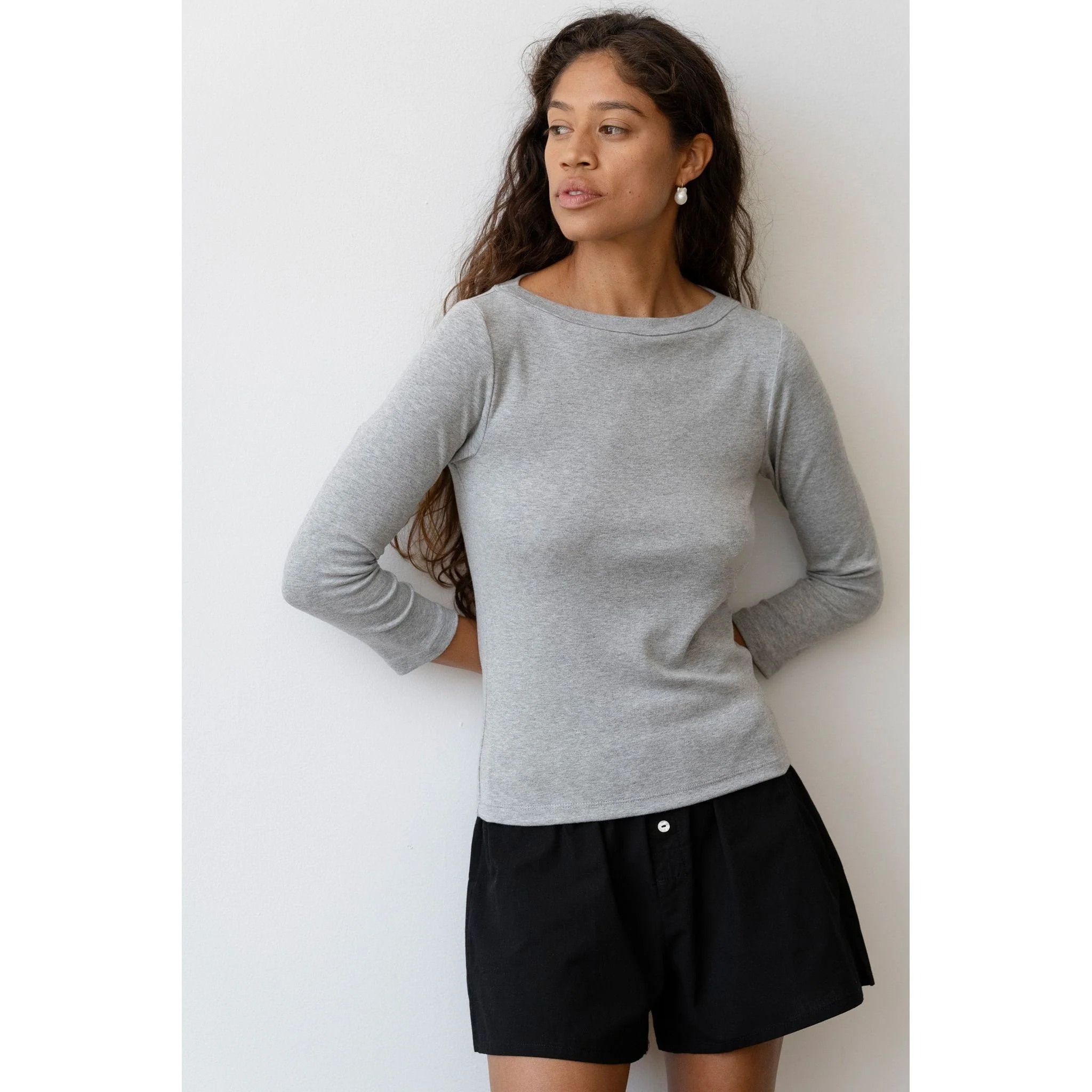 The Baby Boat Rib Heather Grey