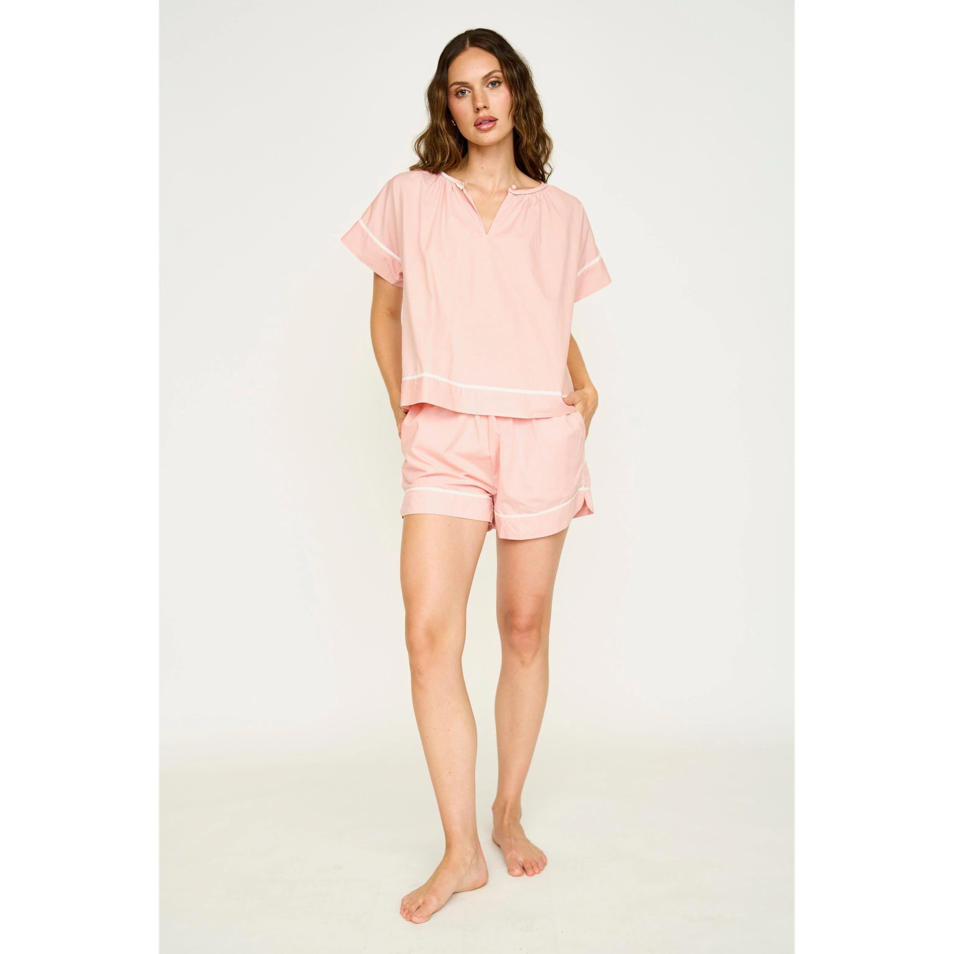 Pajama Short Set in Conch