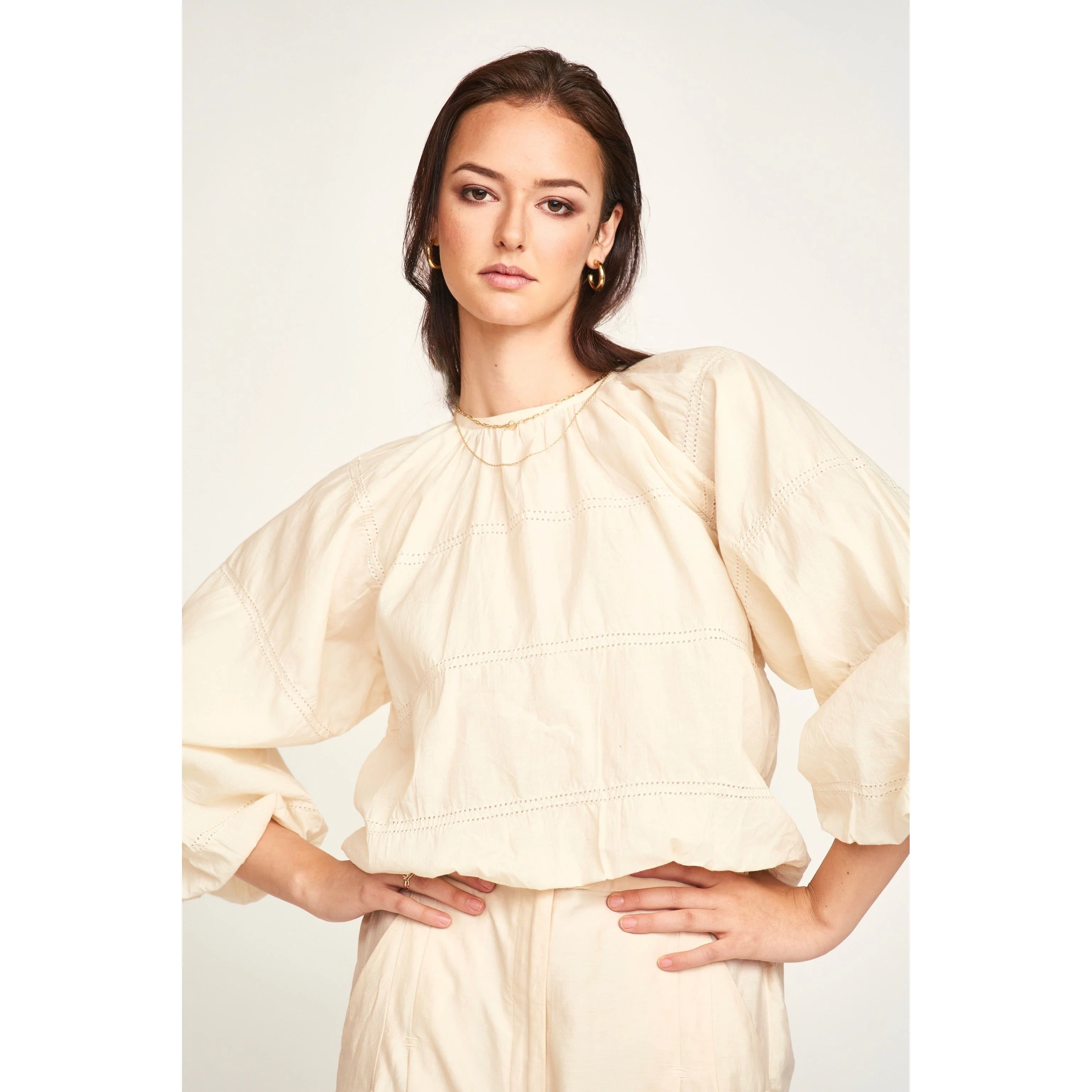 Andaman Top in Alabaster