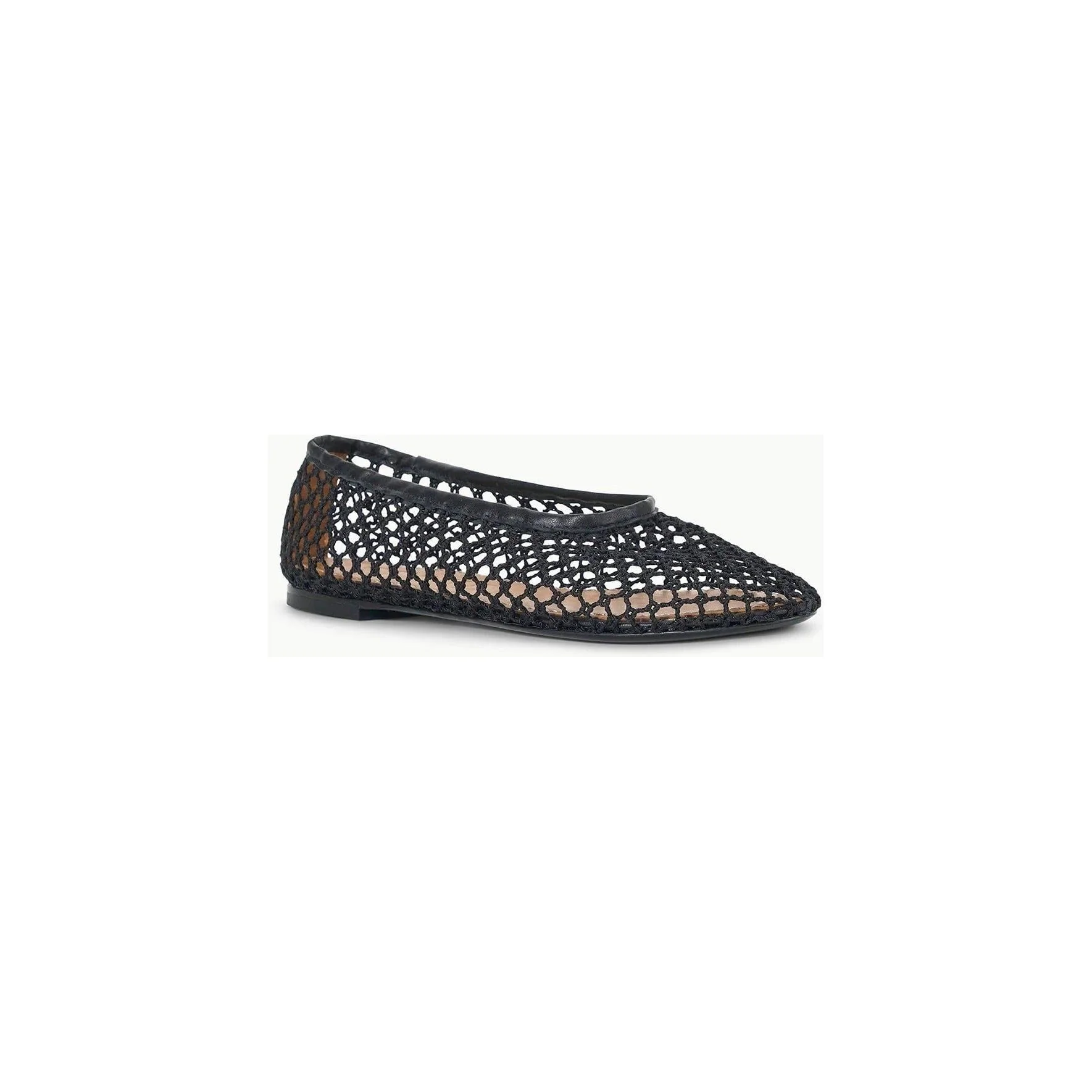 Alba Ballet Flat Black Netting Bling