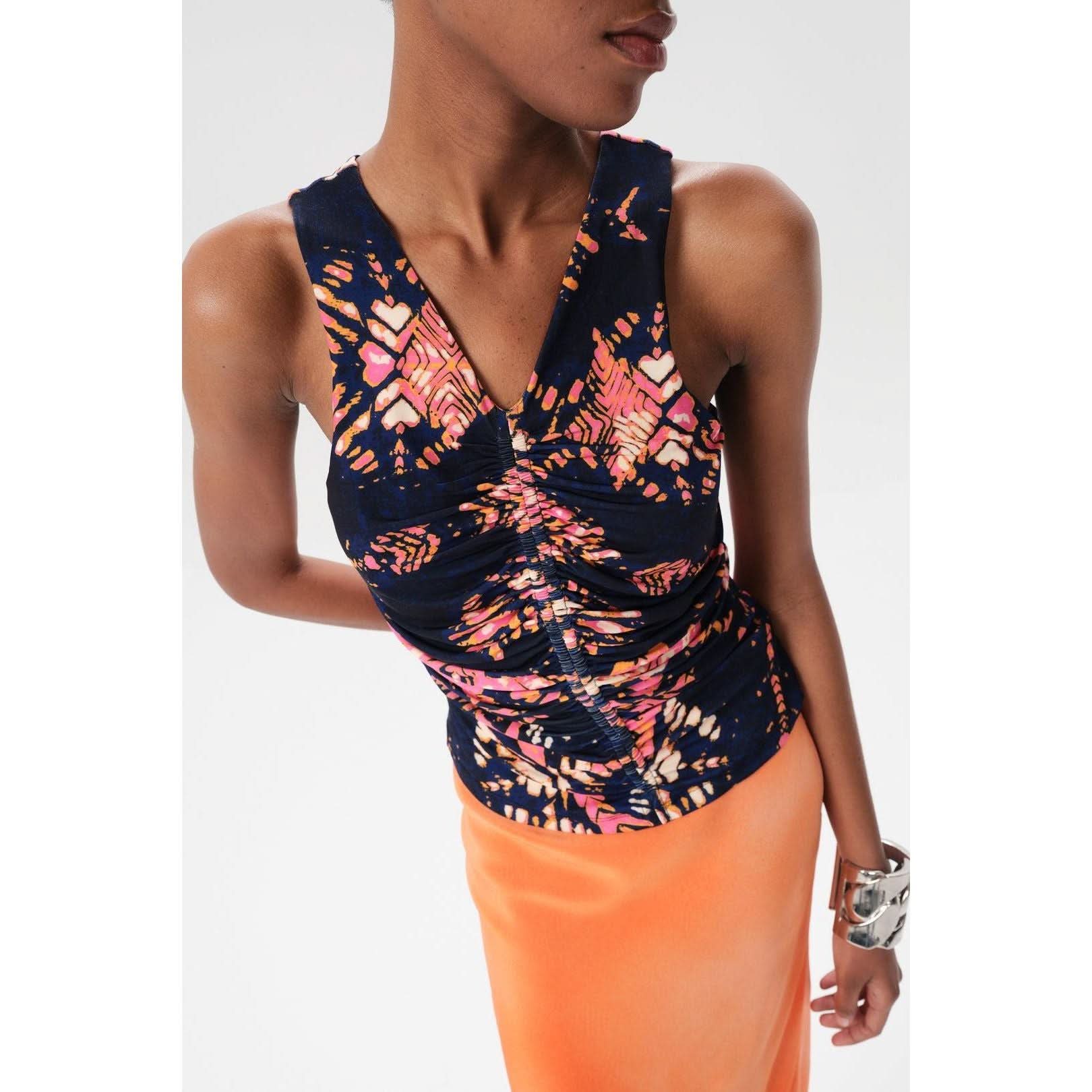 Ceibo Mich Top Navy Shibori