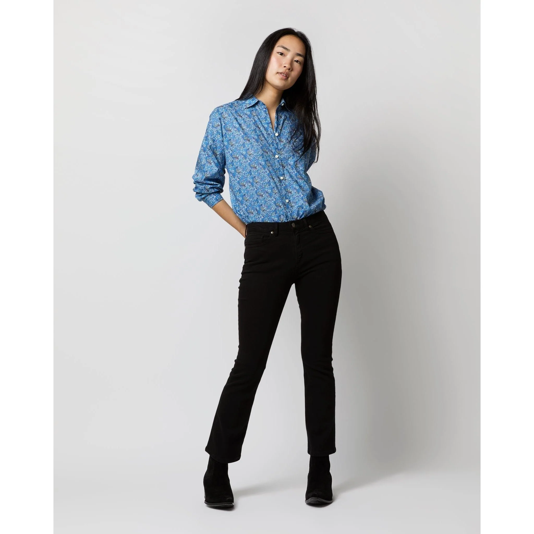 Weekender Shirt Blue Eden's Awakening Liberty Fabric