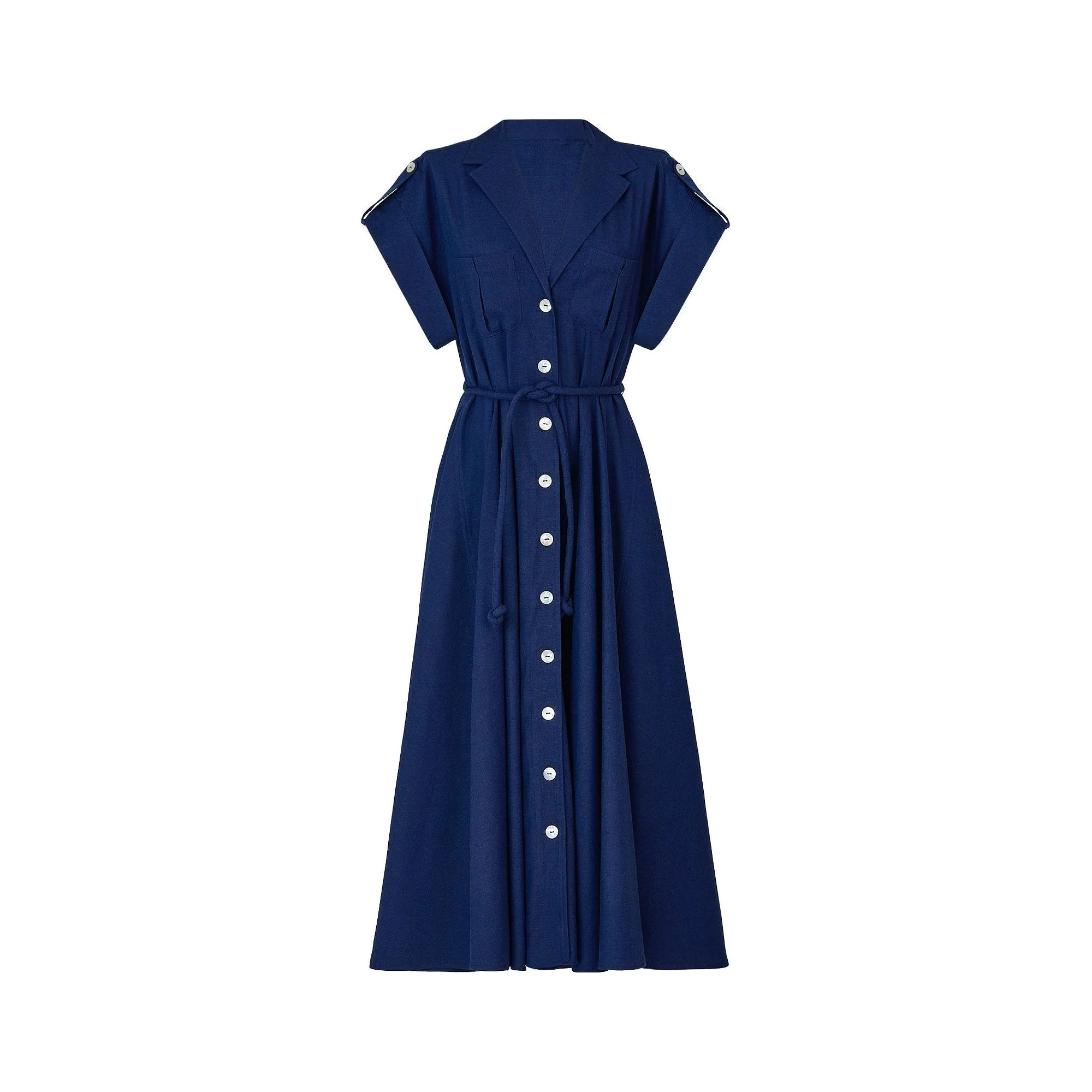 Guayaba Midi Dress in Navy