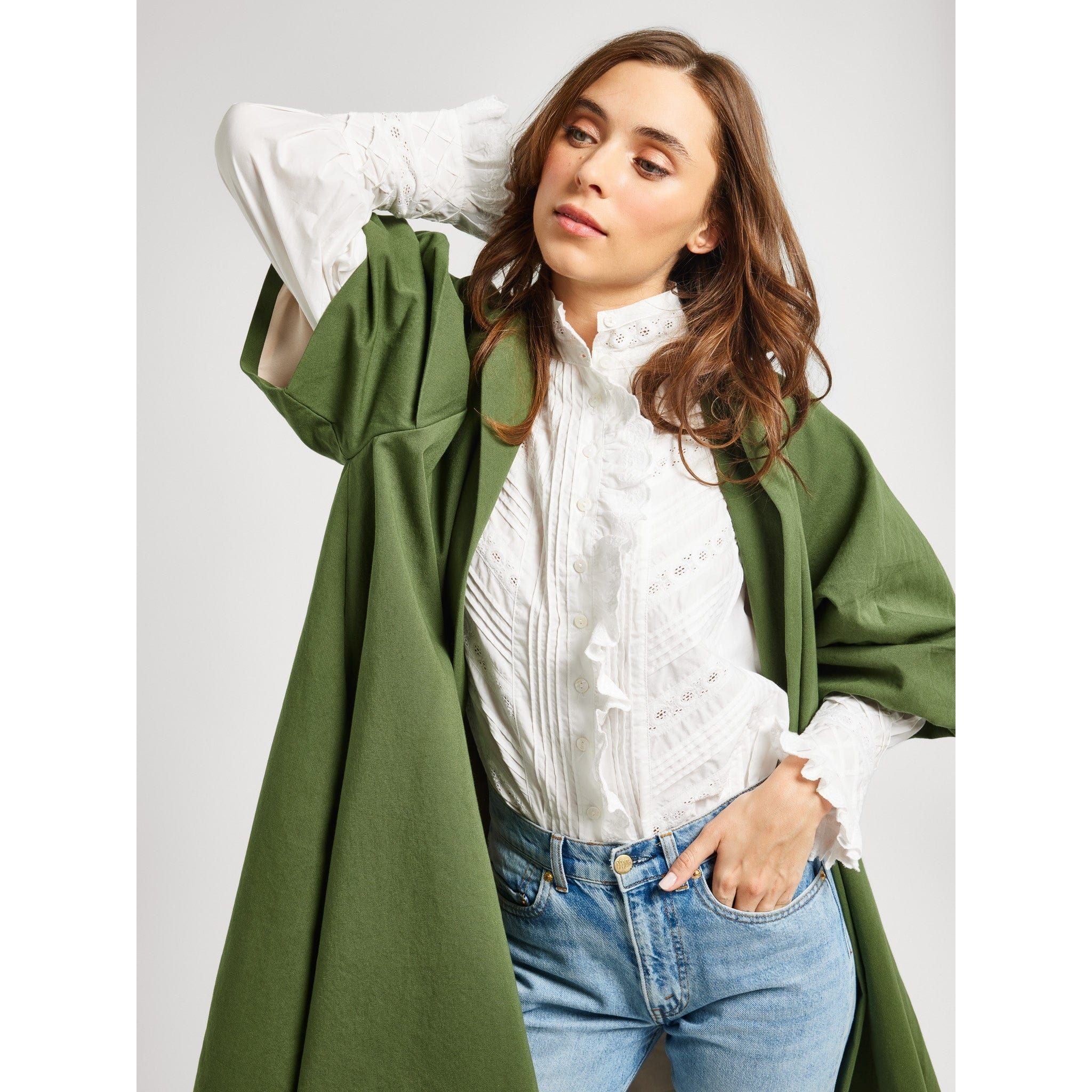 Josephine Coat in Olive