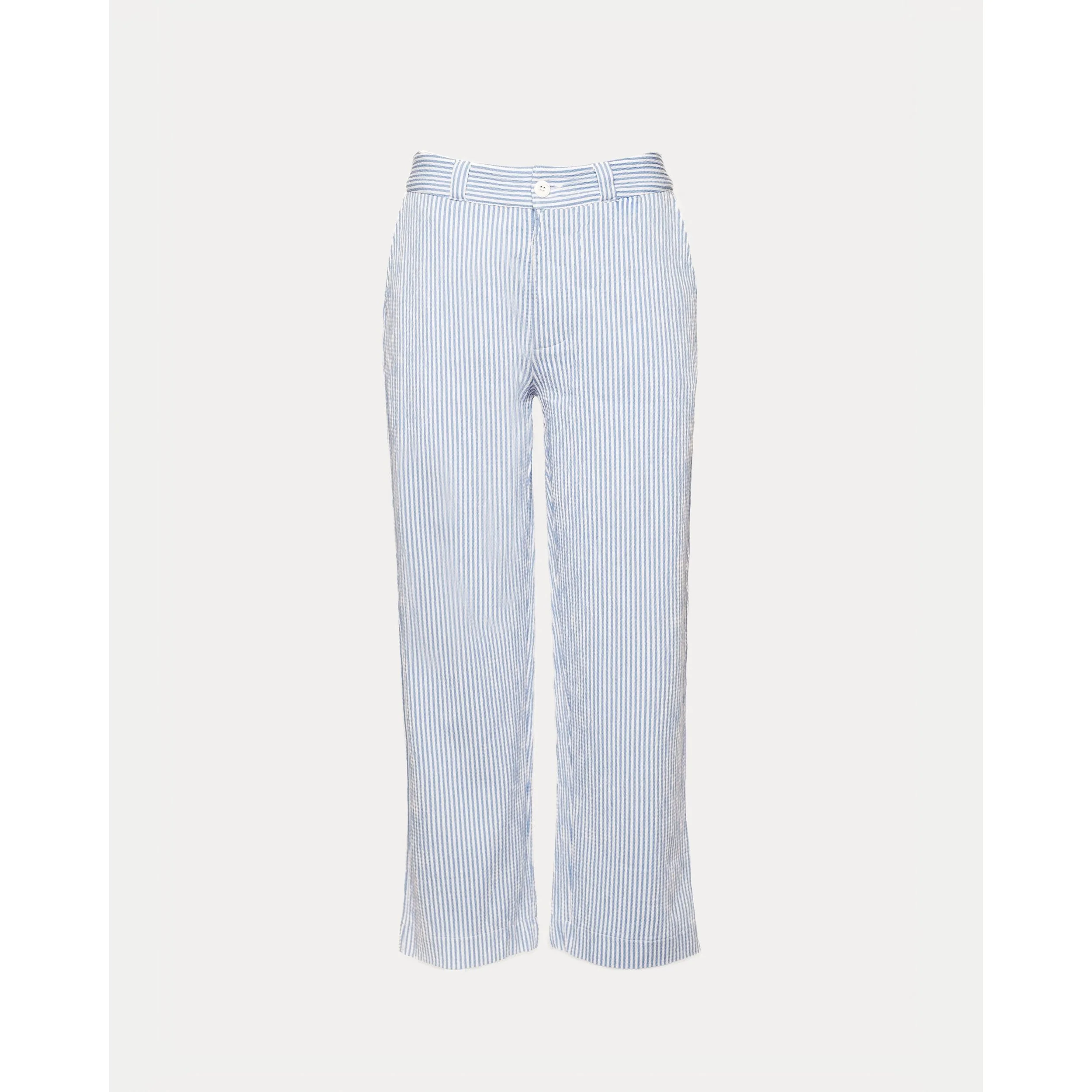 Coleman Pant Stripe Seersucker Light Blue/White