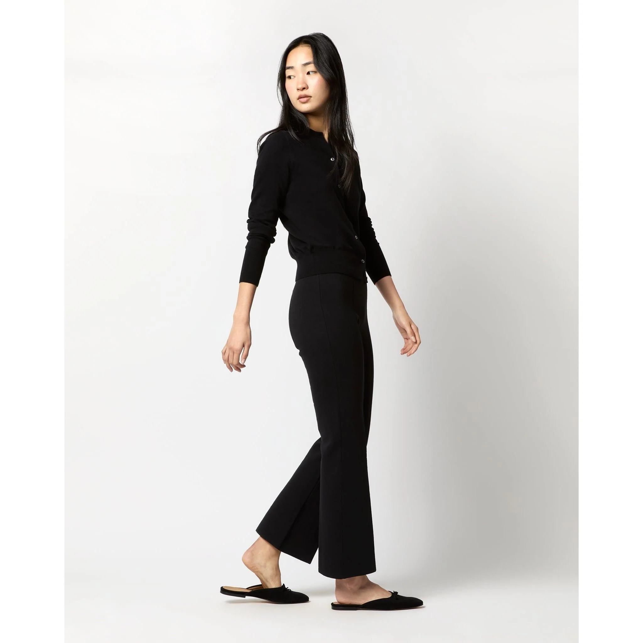 Lara Pant in Black Supima Cotton