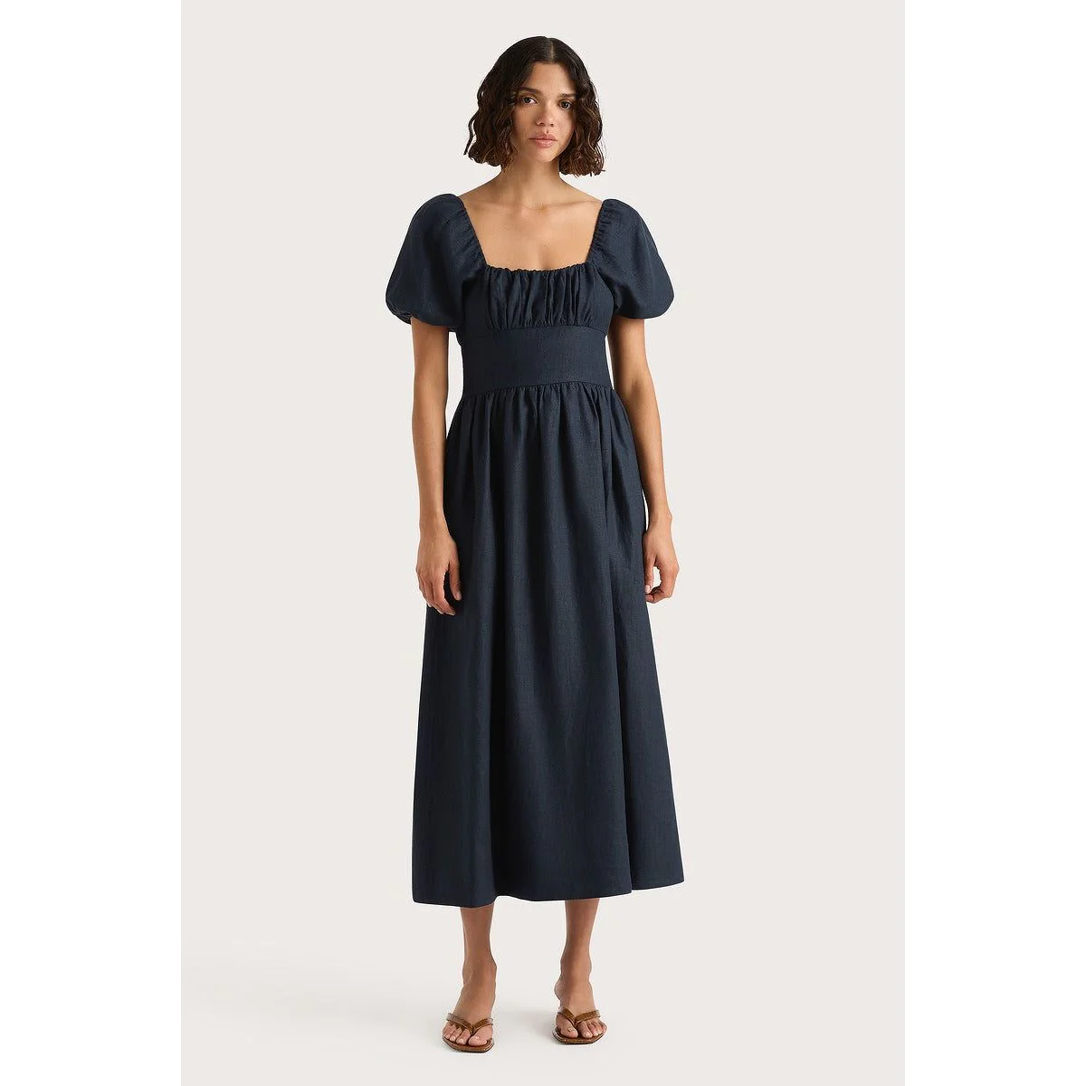 Dalia Midi Dress Navy