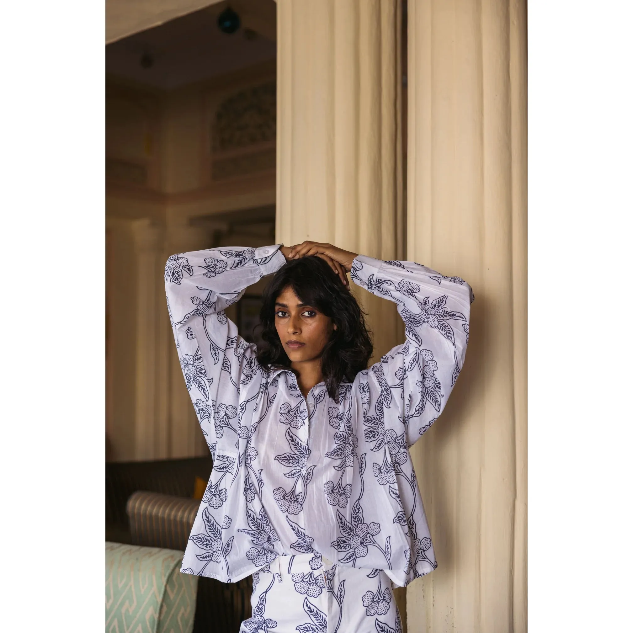 Kali Top in Orchid Print