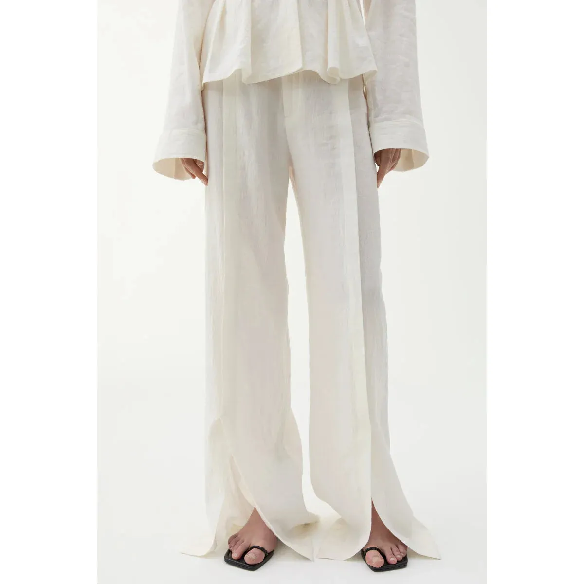 Rubin Pant White Linen