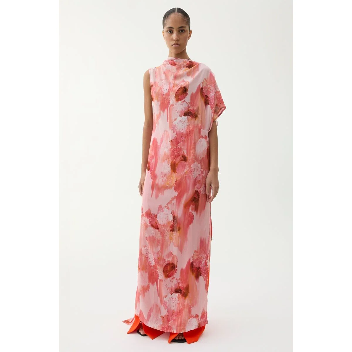 Alana Dress Blurry Dress Blurry Flower Apricot