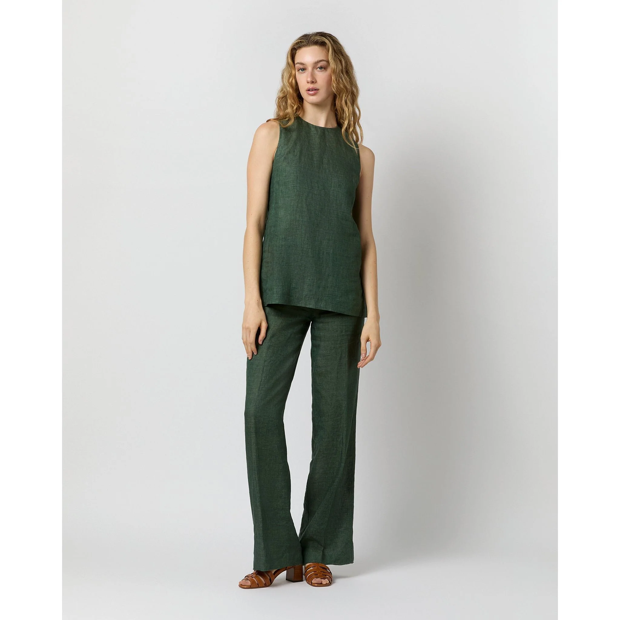 Jo Tunic Safari Green Sahara Linen