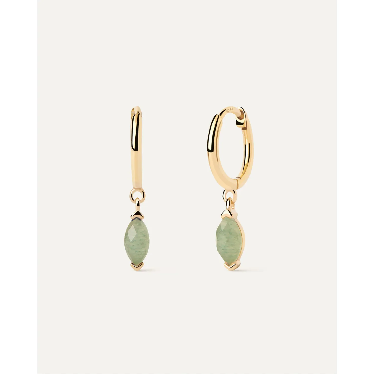 Green Aventurine Nomad Hoops