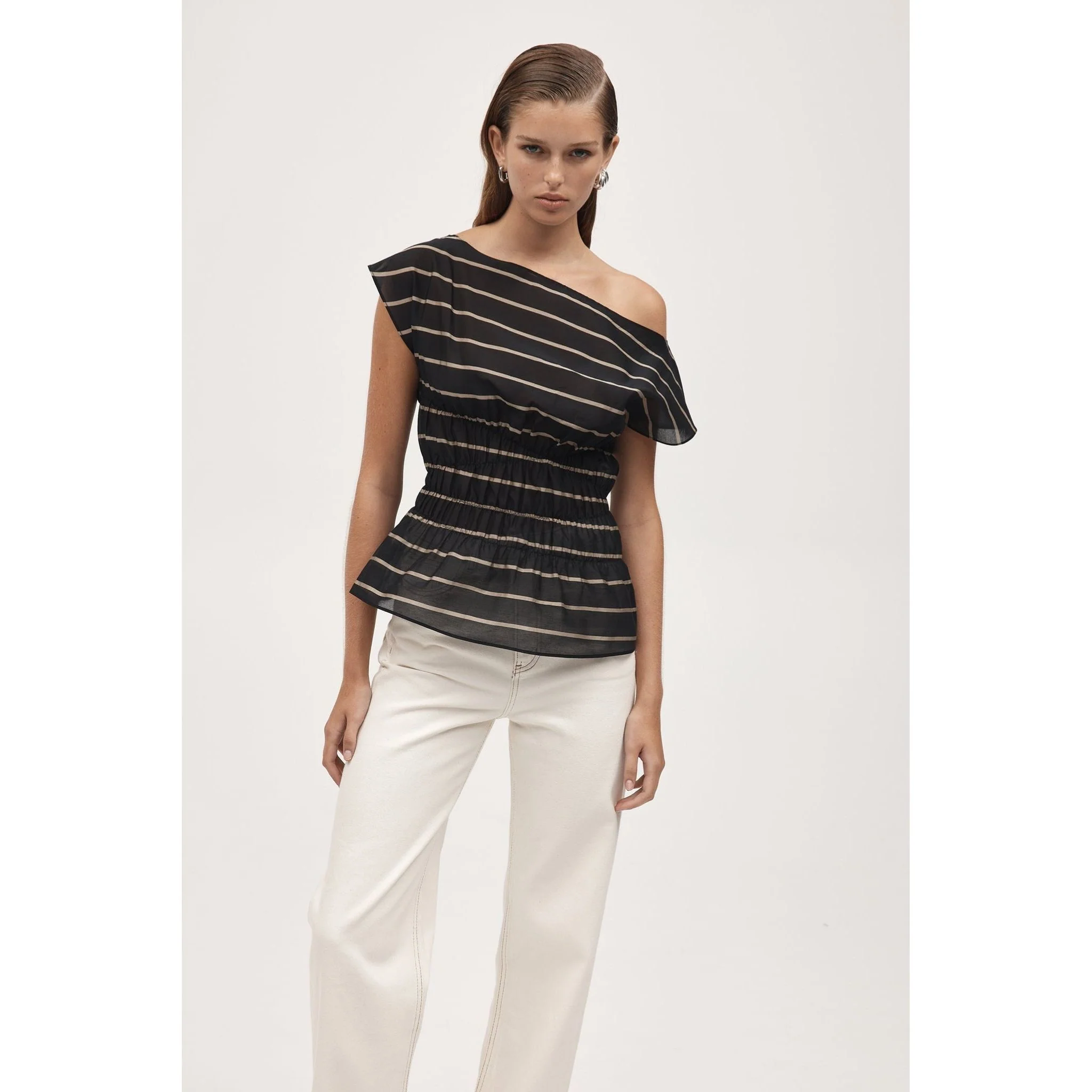 Aida Top Black Stripe