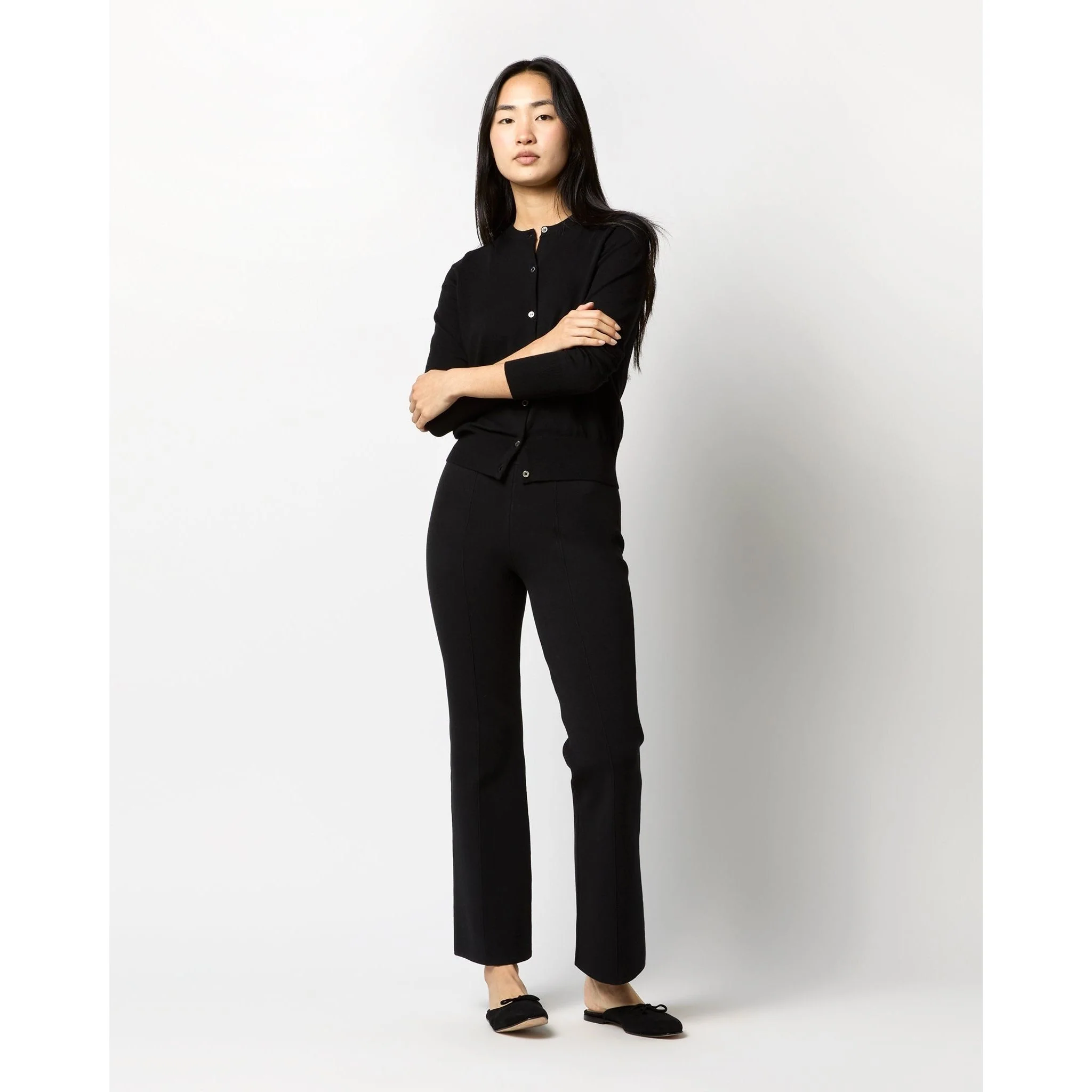 Lara Pant in Black Supima Cotton