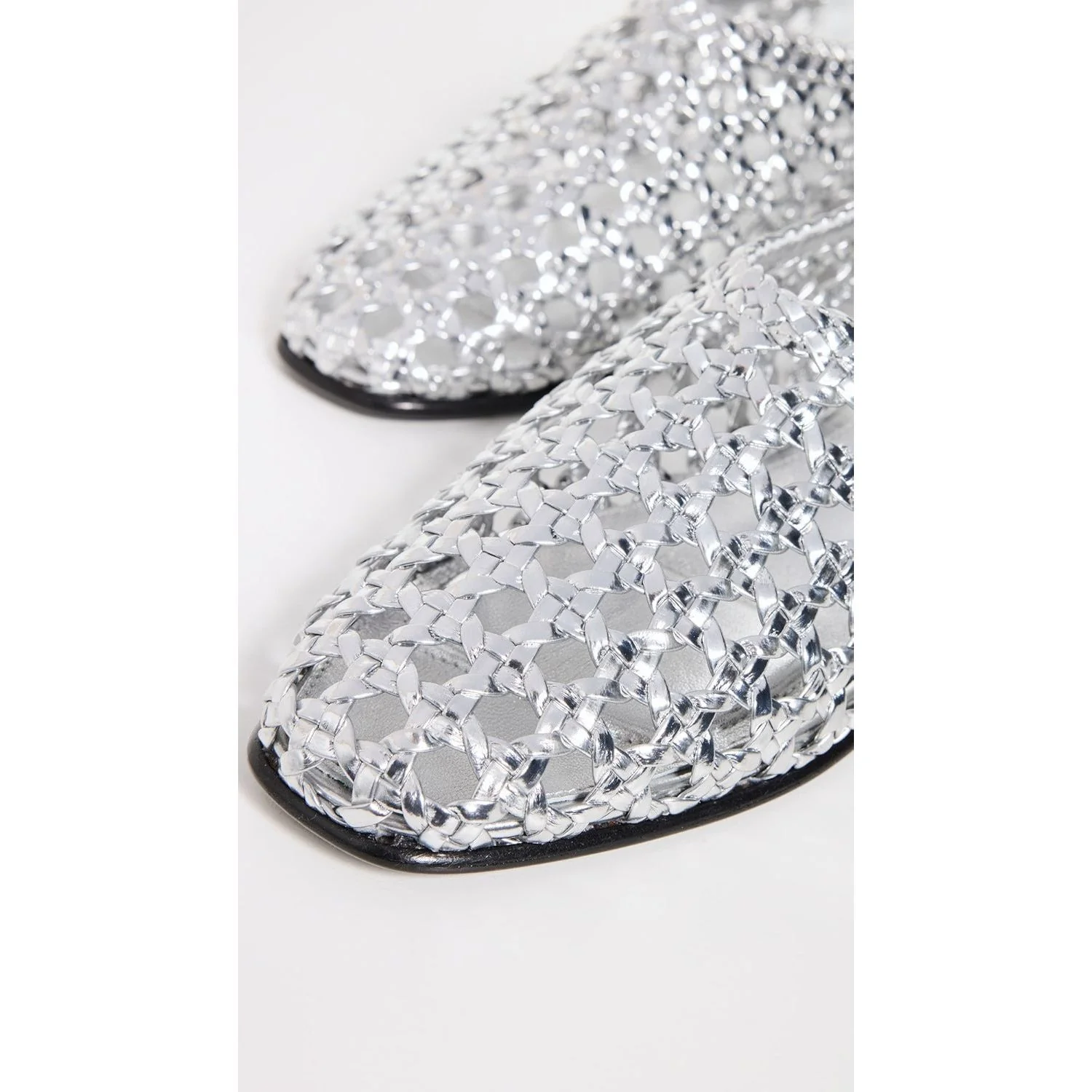 Eden Woven Metallic Leather Ballet Flats