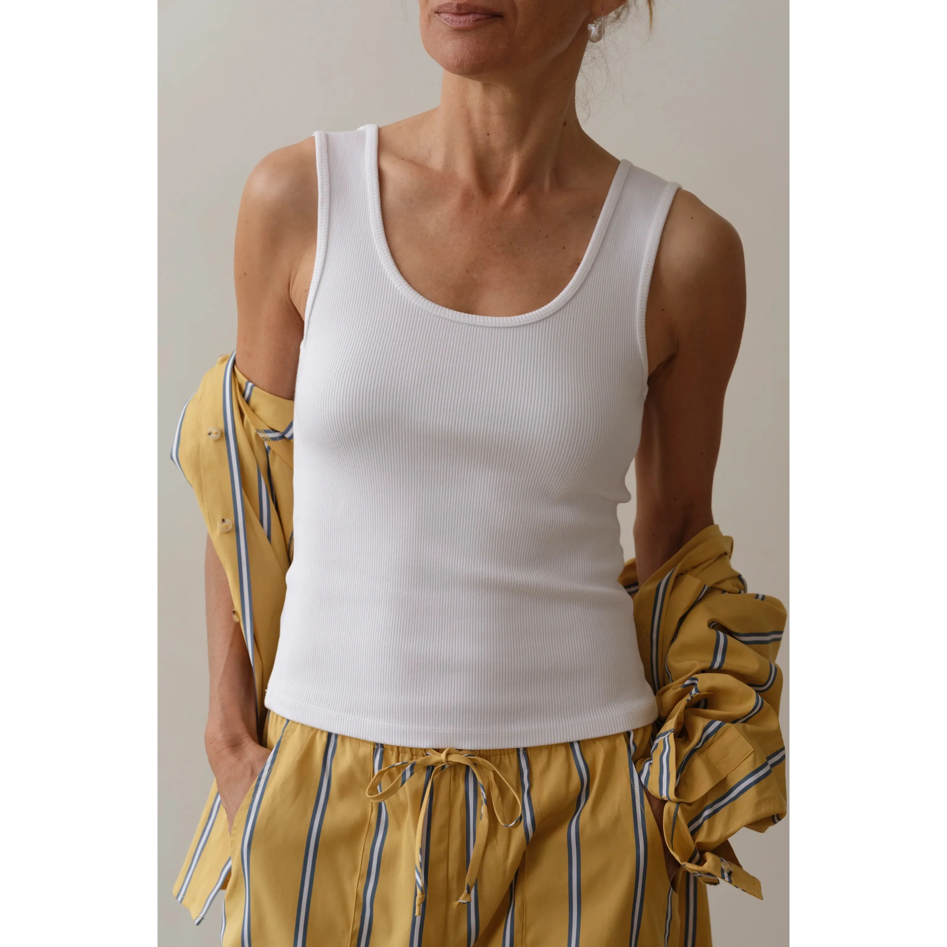 The Rib Scoop Tank White