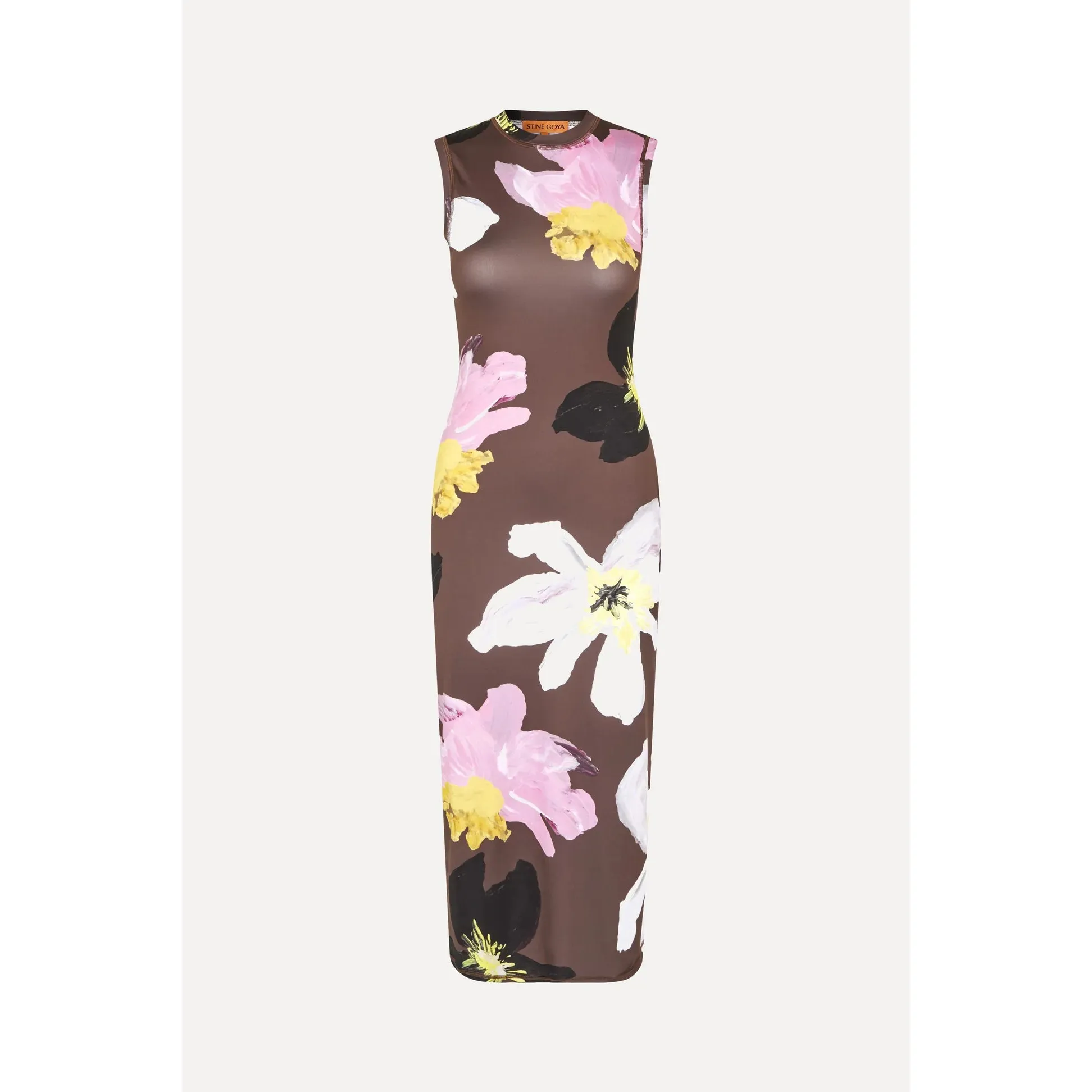 Elastic Tank Crewneck Dress - Wild Flowers