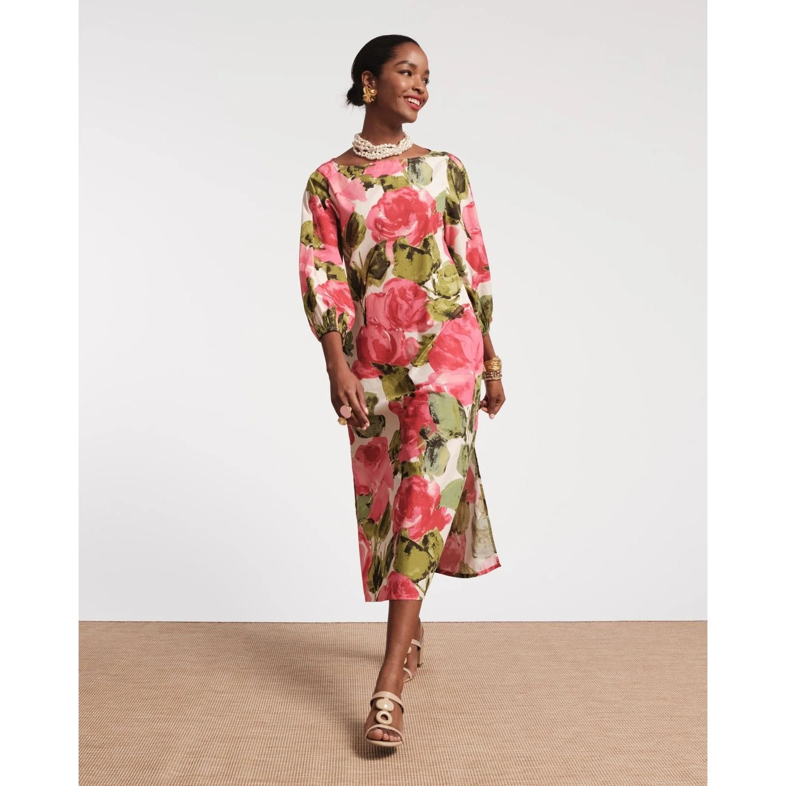 Minnow Maxi Dress Pretty Peonies