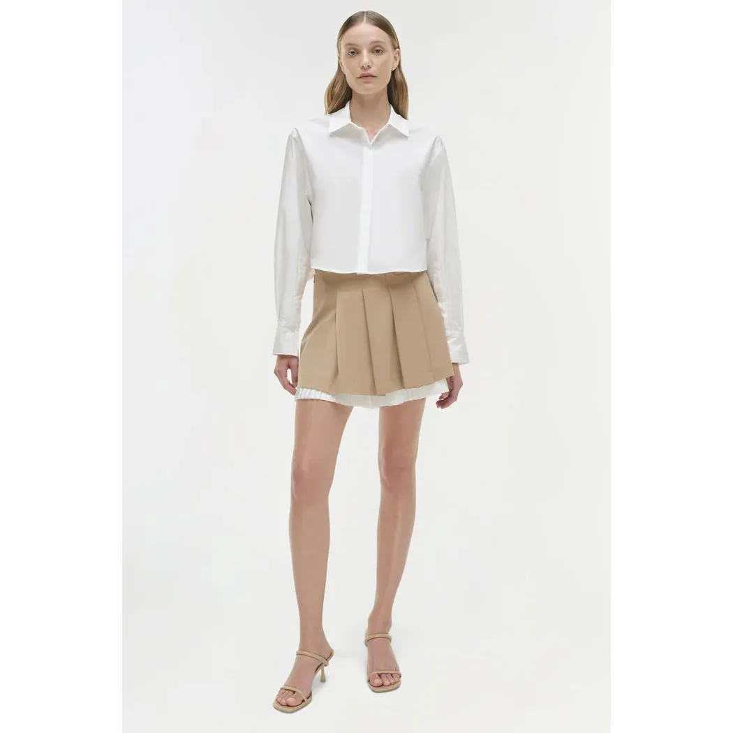 Suzie Pleated Skort Camel