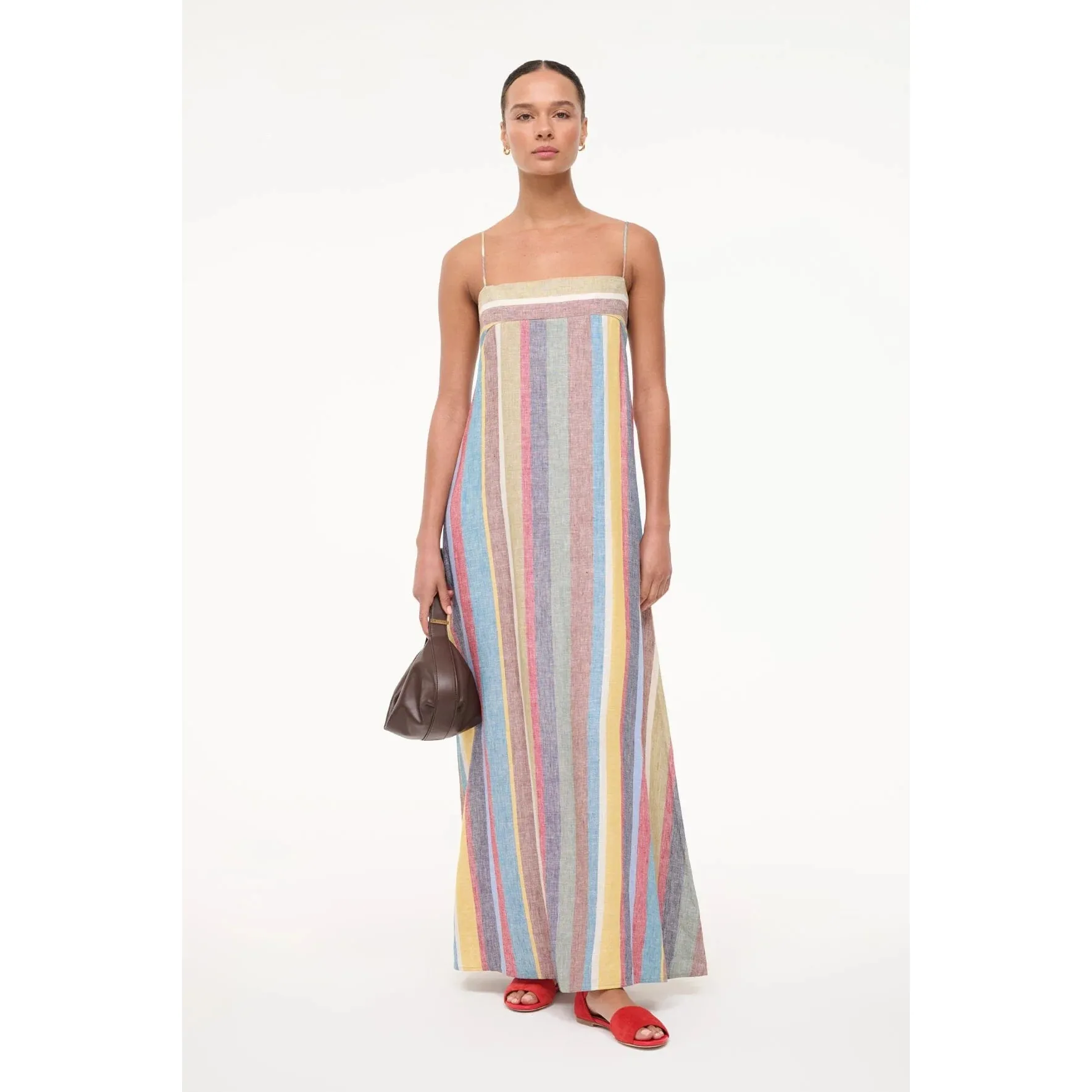 Laurel Linen Dress Market Stripe