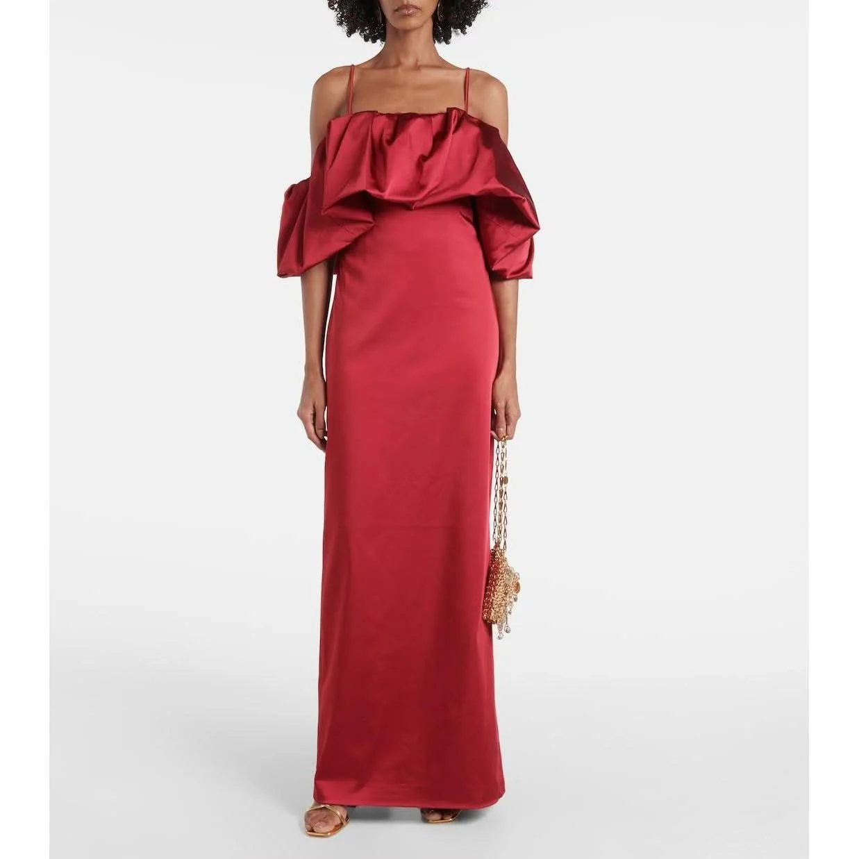 Dorina Off Shoulder Dress Cherry
