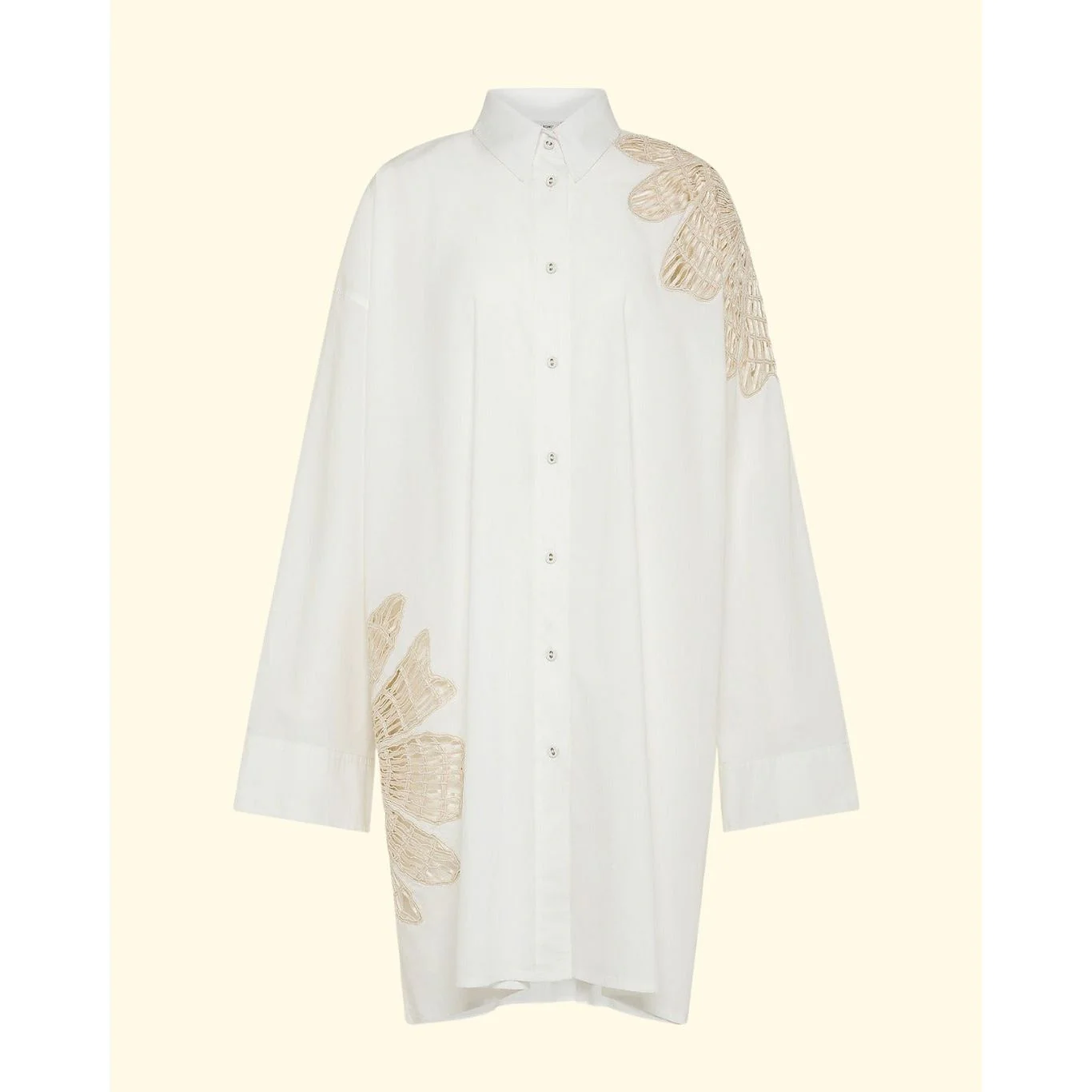 Botanical Flower Popline Over Shirt Giglio