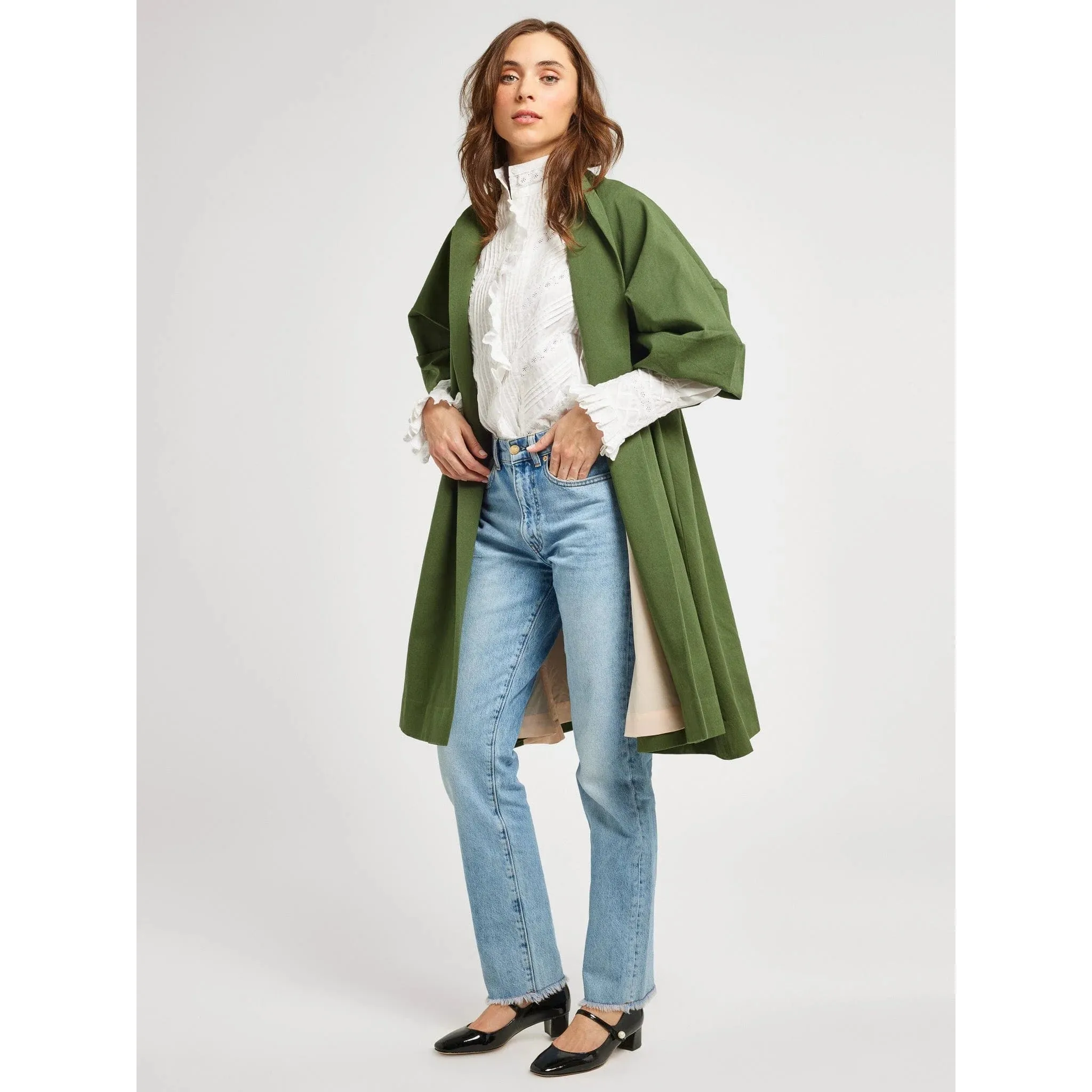Josephine Coat in Olive