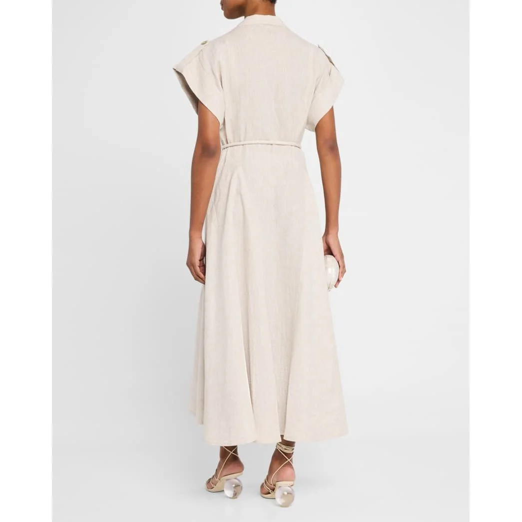 Guayaba Linen Maxi Shirtdress
