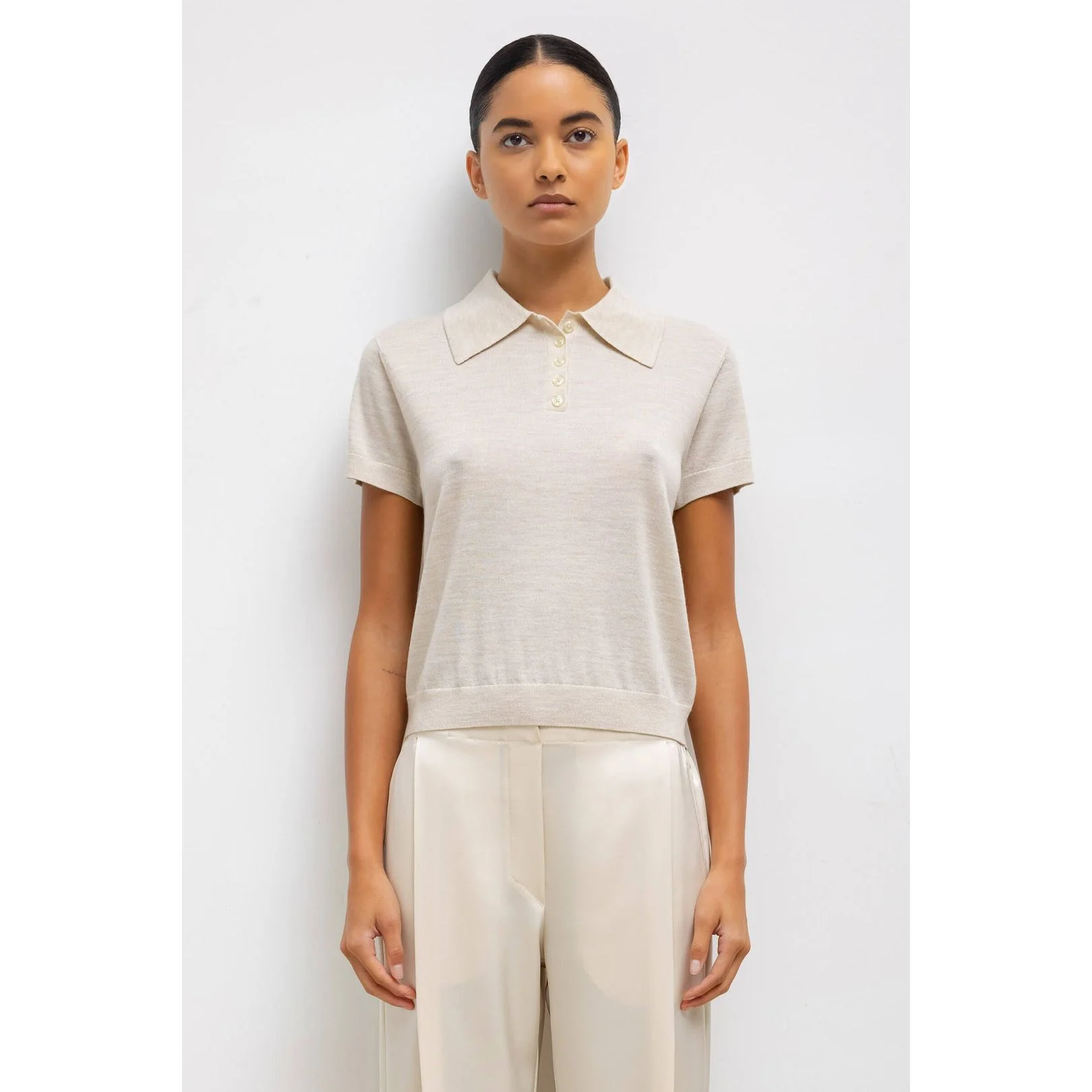 James Short Sleeve Polo Oat