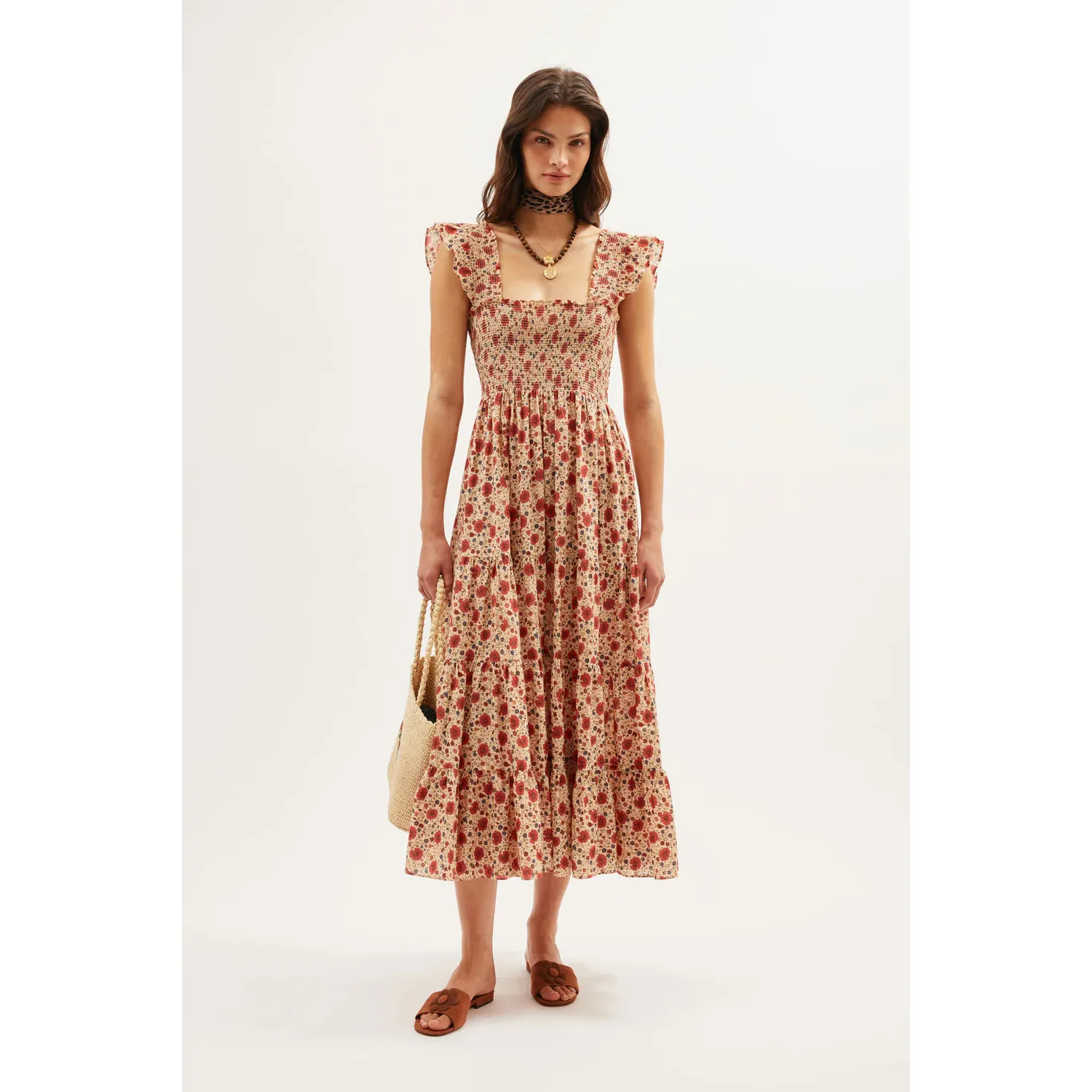 Kendall Dress Eva Floral Cream