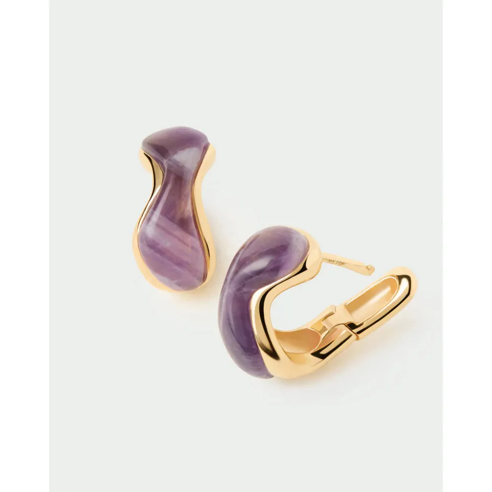 Amethyst Musa Hoops