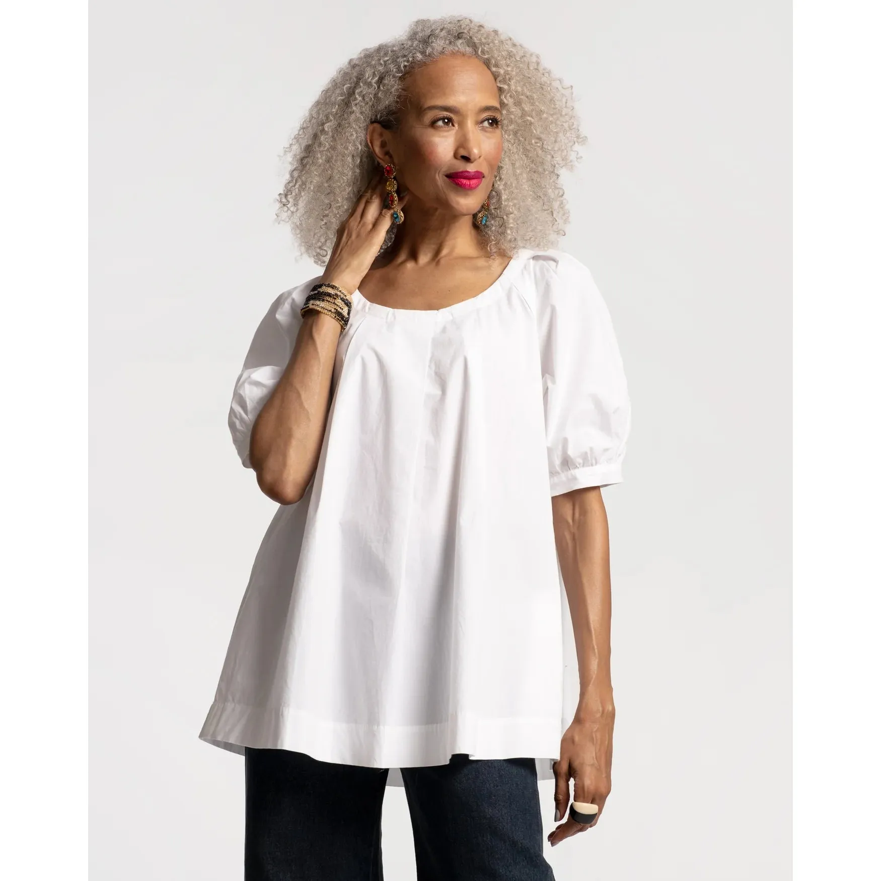 Zonda Top Cotton Poplin White