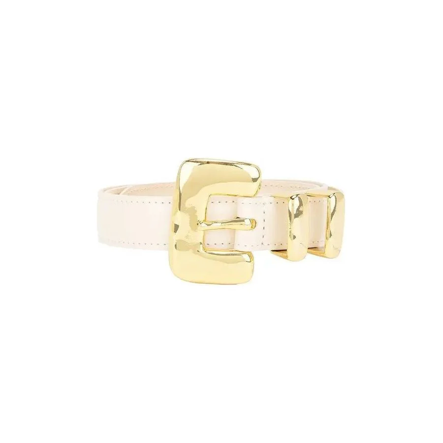 Tetra Belt Ivory & Gold