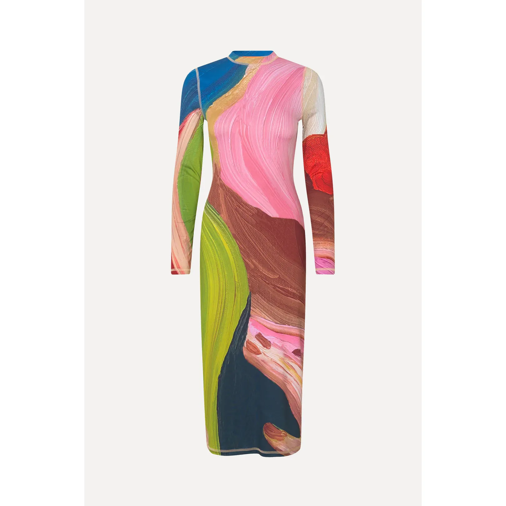 Pullover Long Sleeve Midi Dress