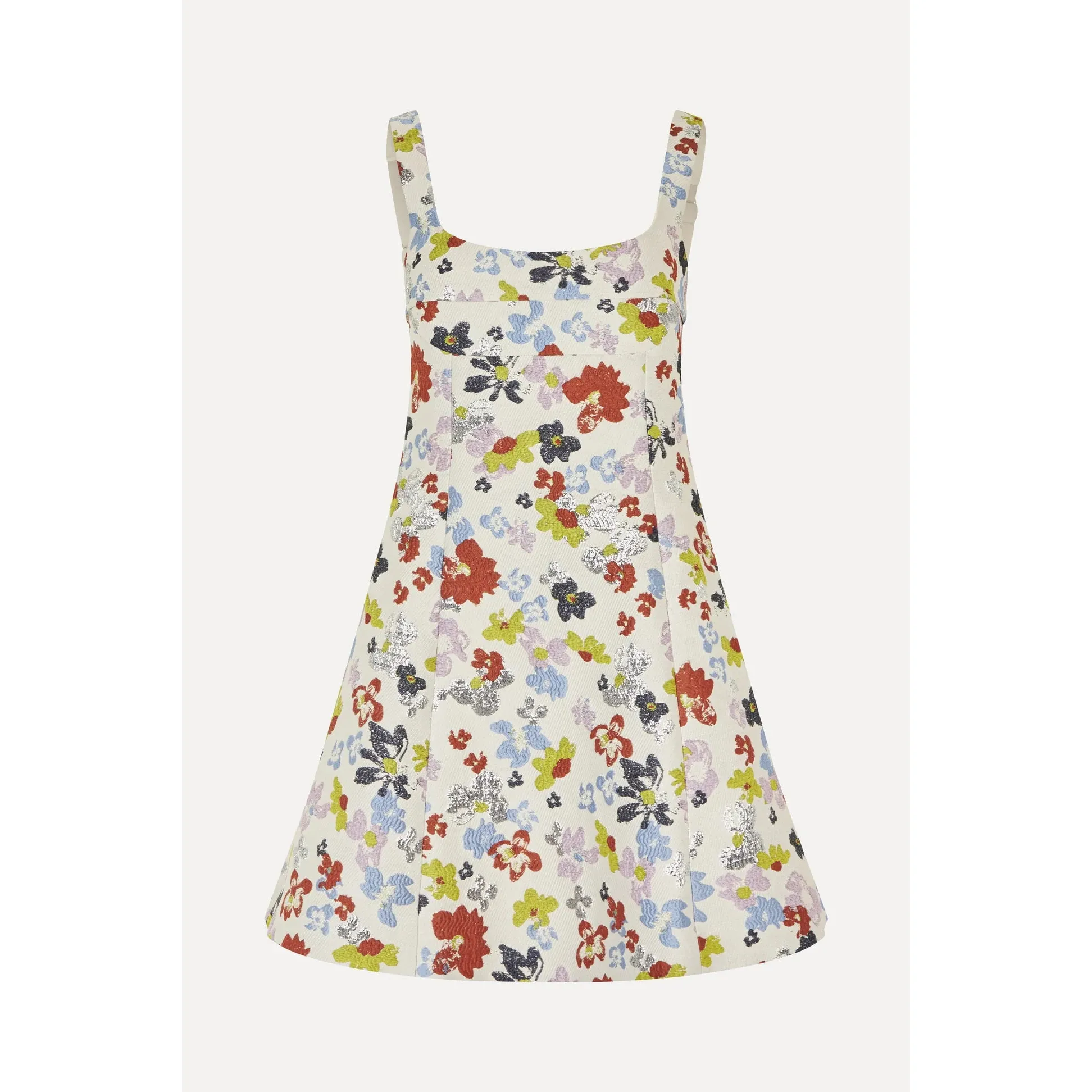 Sleeveless Fitted Waist Dress - Skyfall Flowers