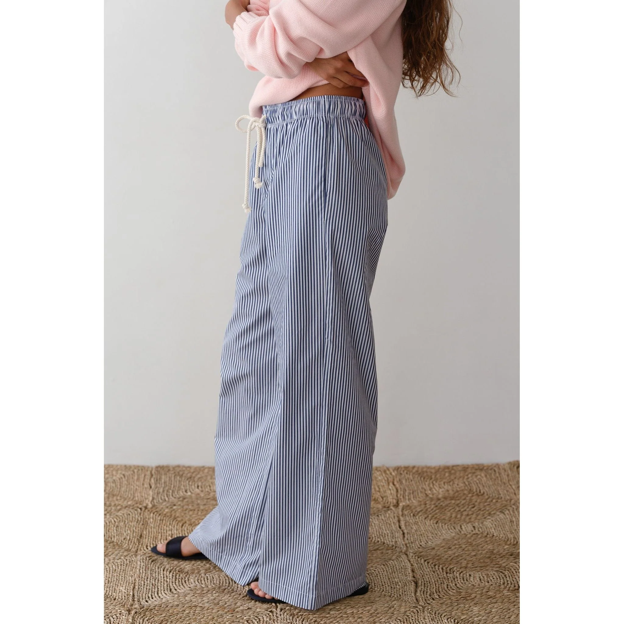 The Stripe Pop Pant Navy Stripe