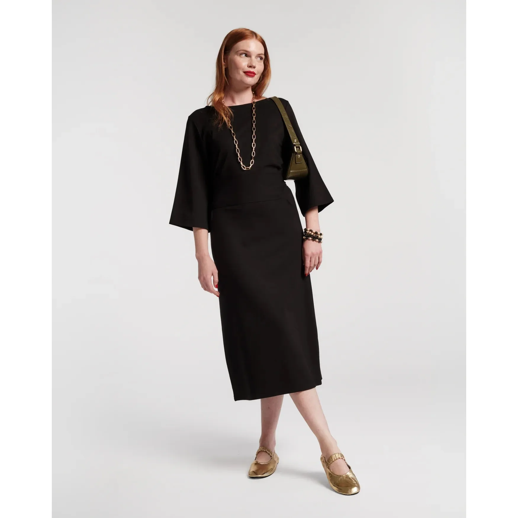 Whitney Wrap Dress Black