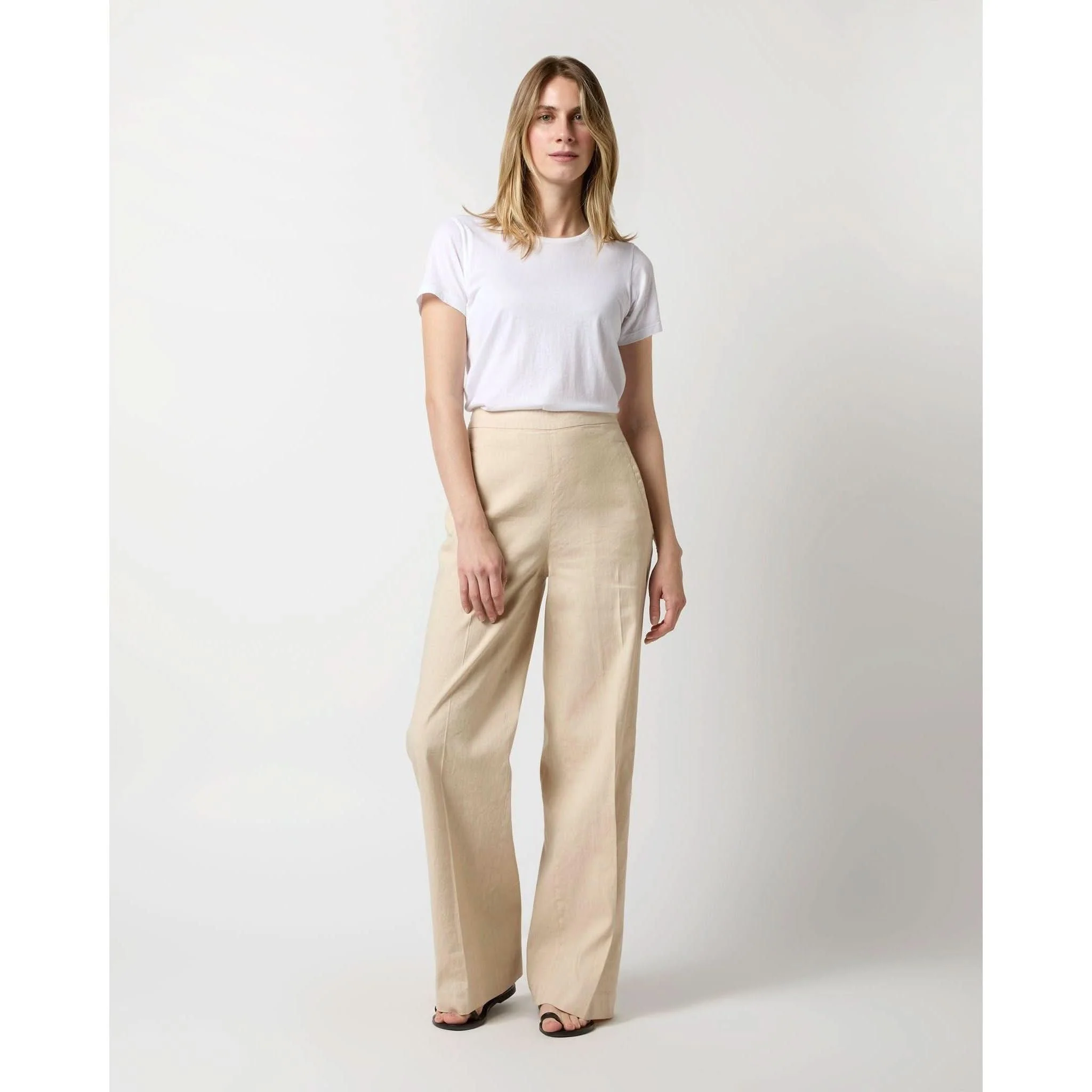 Hutton Pant Sand Stretch Cotolino