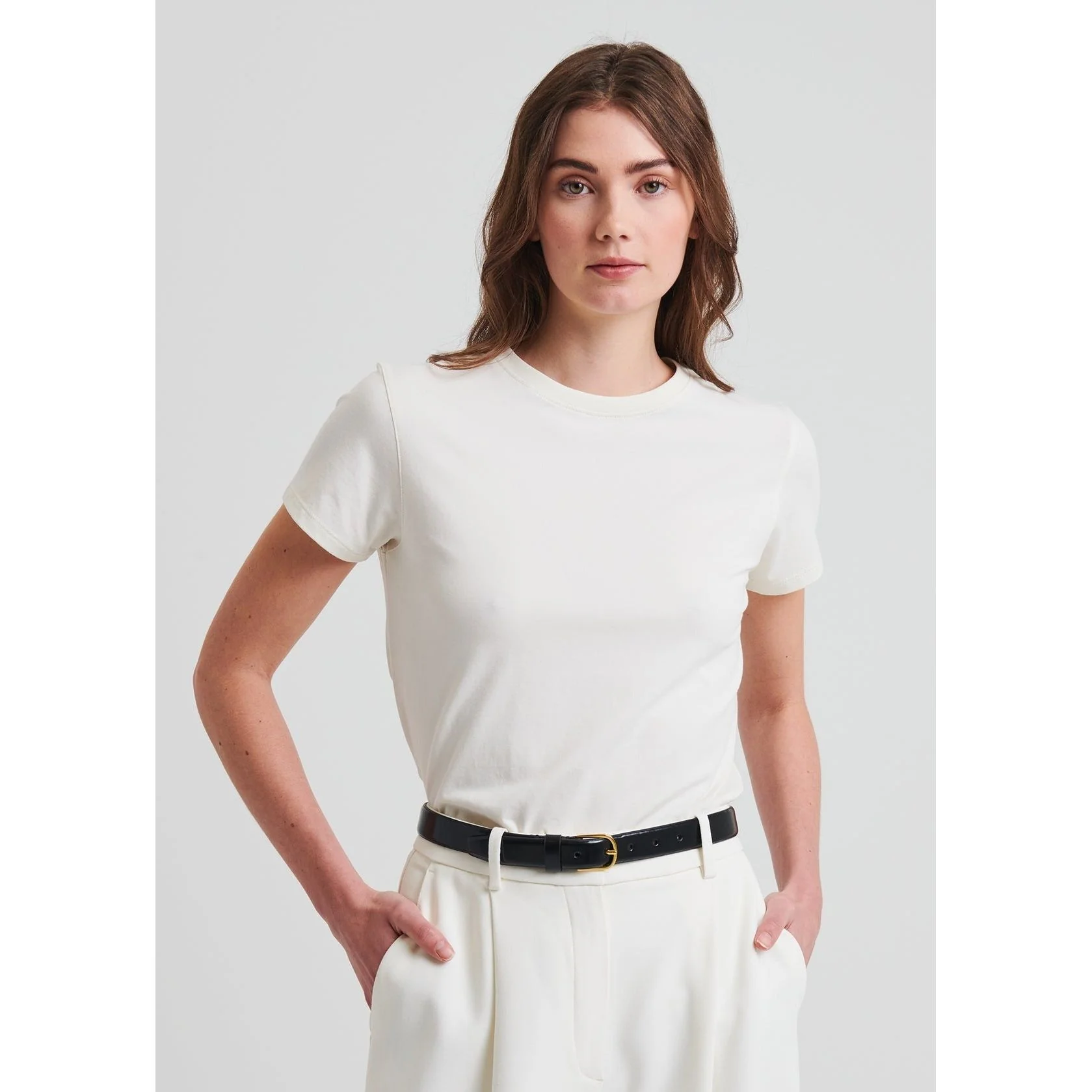 SS Iconic Fitted Crew Chalk