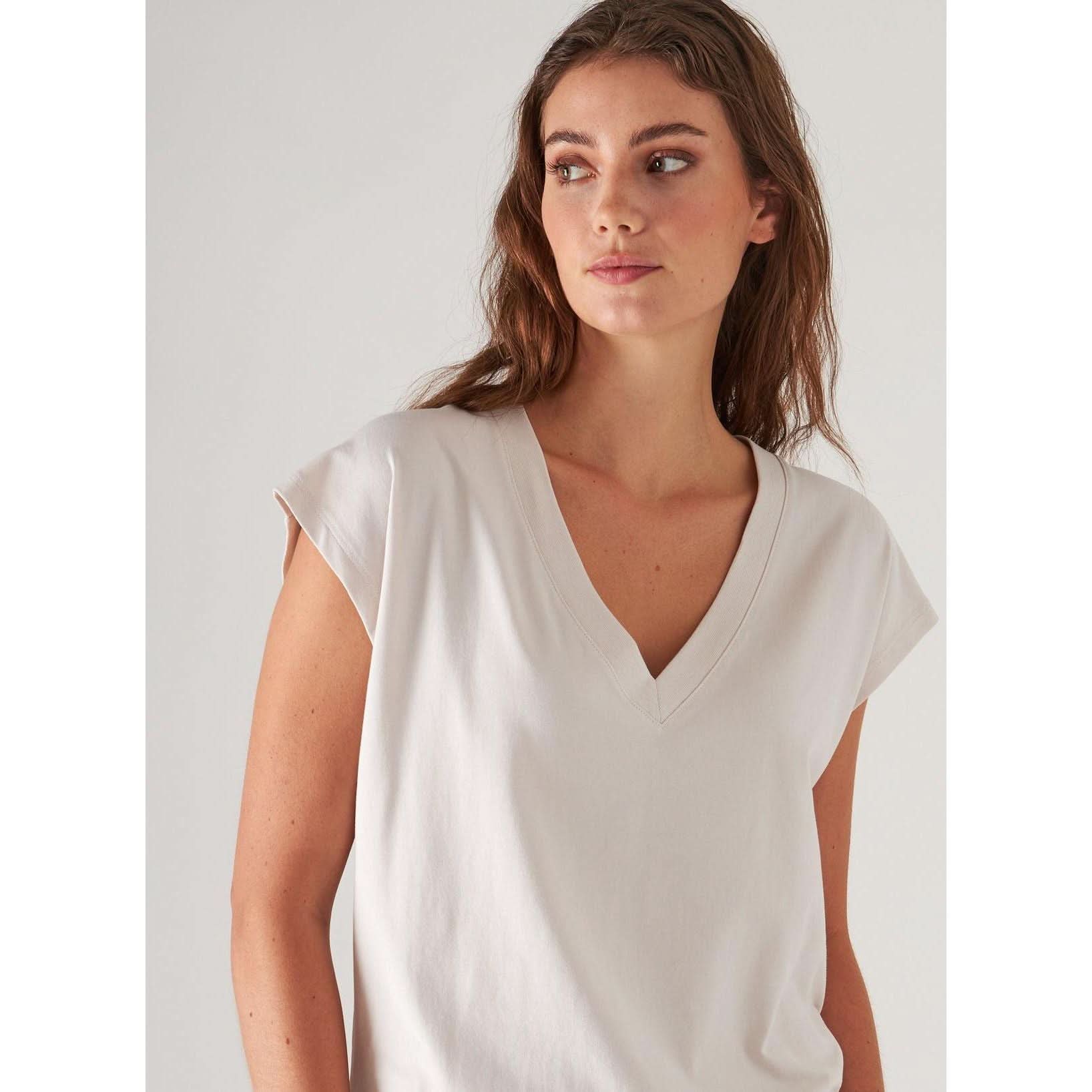 Pima Cotton Stretch Dolman VNeck Tee