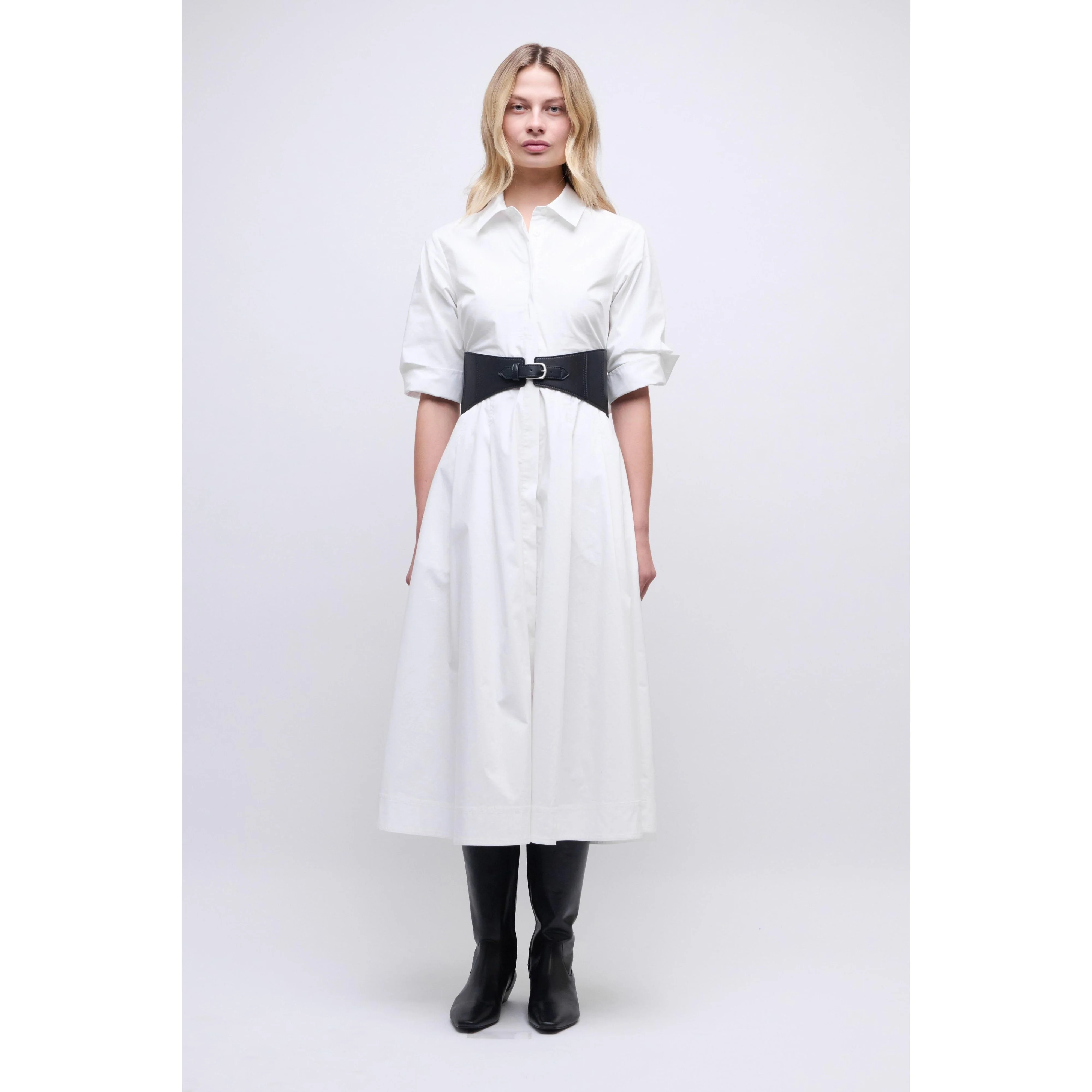 Olson Belted Midi Dress