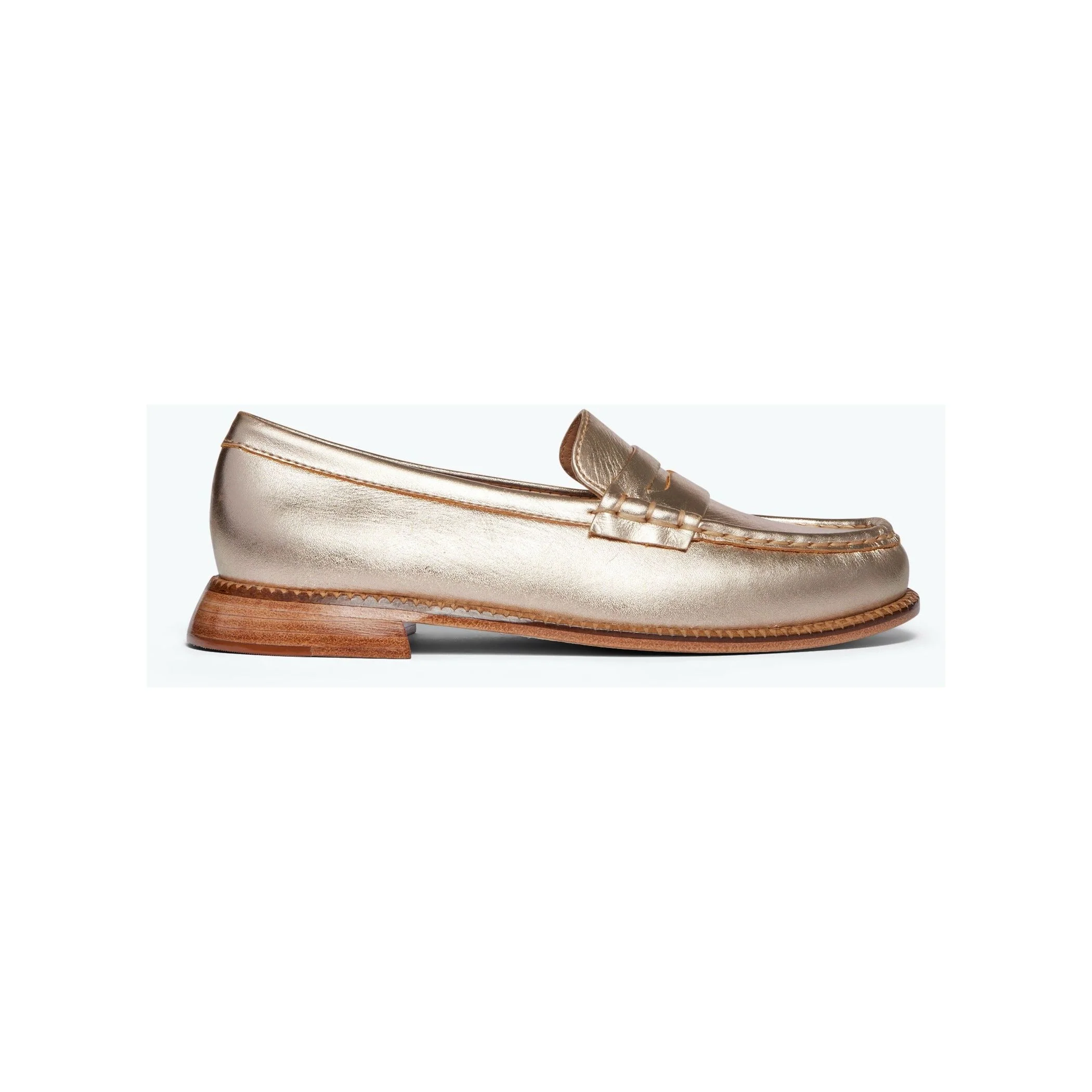 Elba Penny Loafer Gold